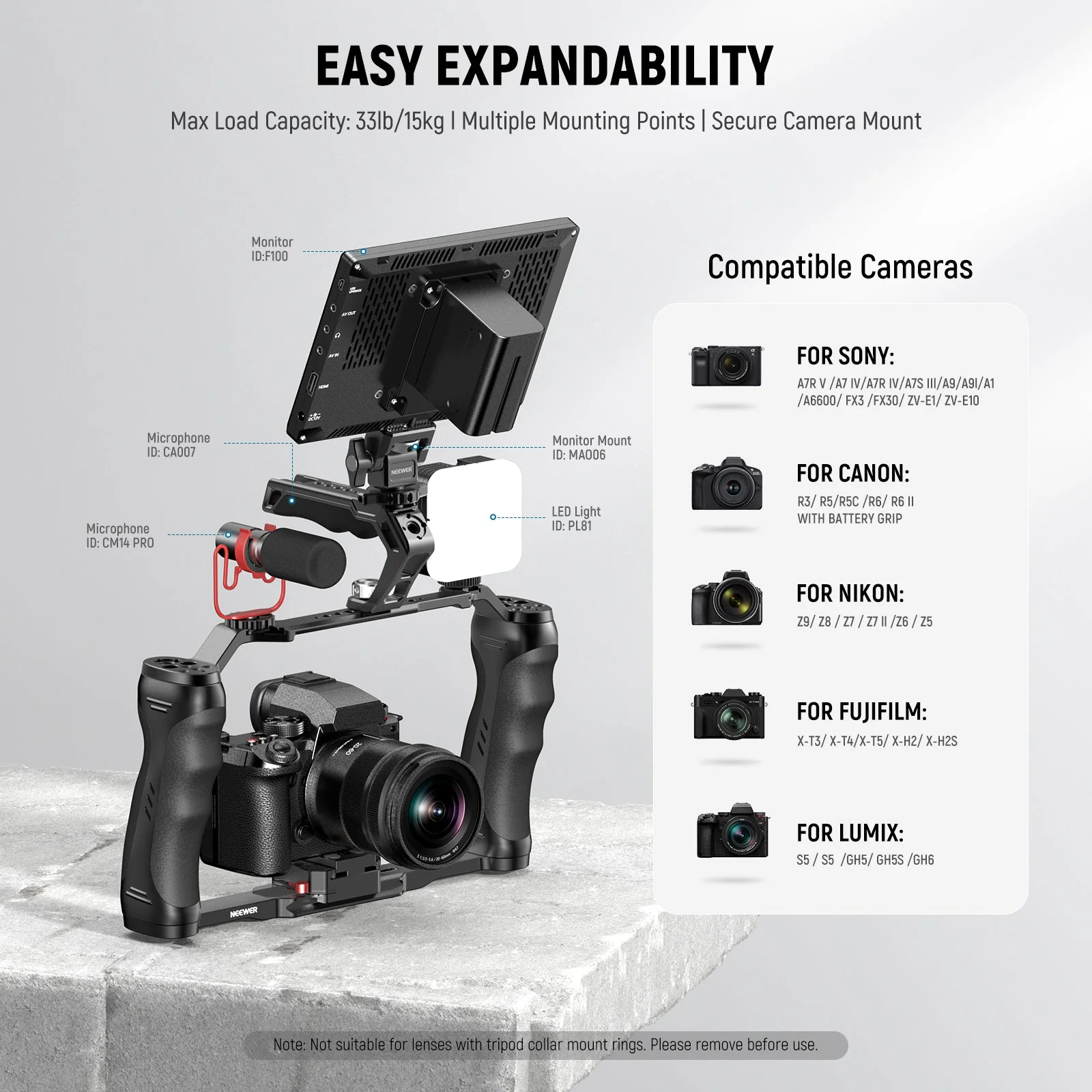 NEEWER CA077 Universal Video Camera Cage Rig - Image 3