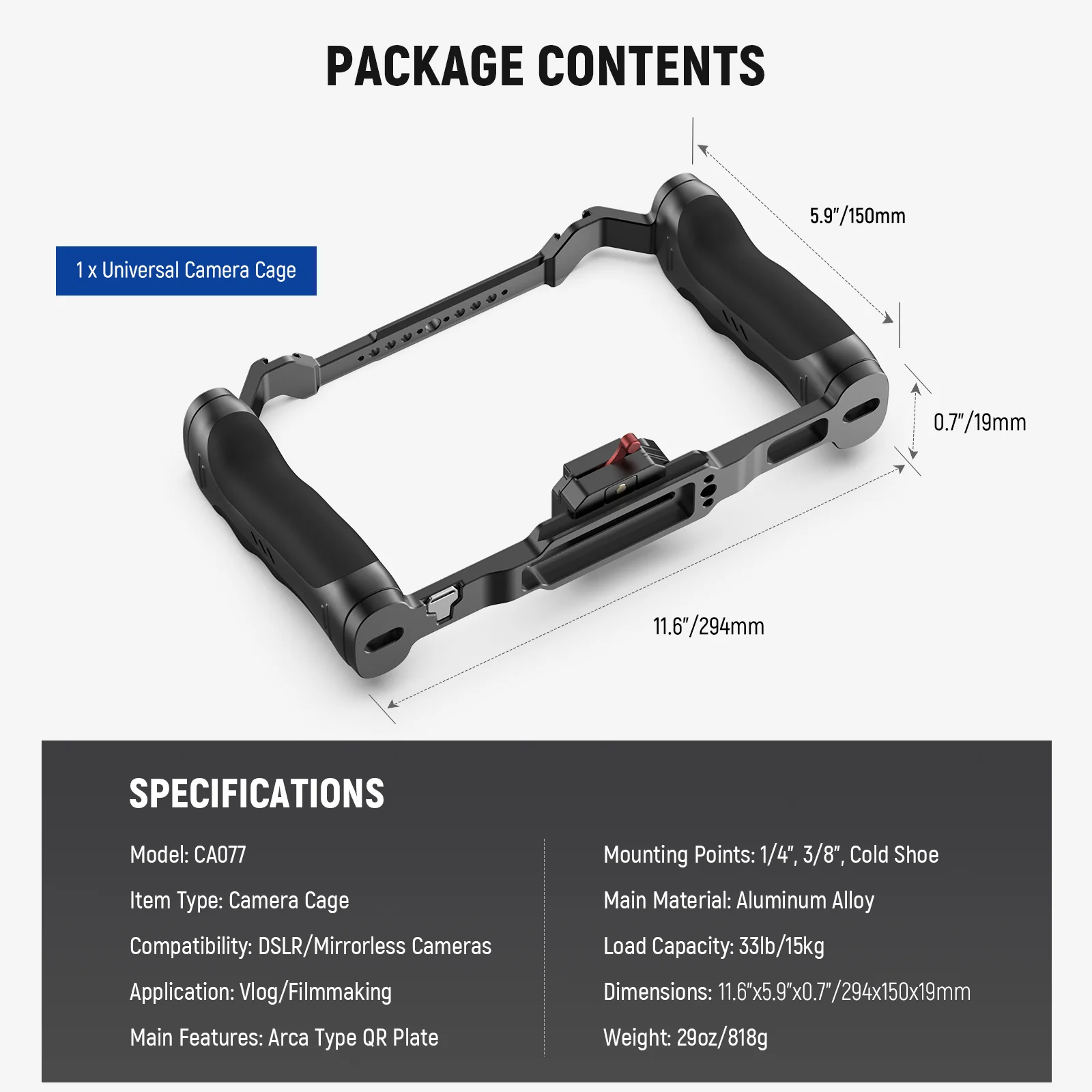 NEEWER CA077 Universal Video Camera Cage Rig - Image 8