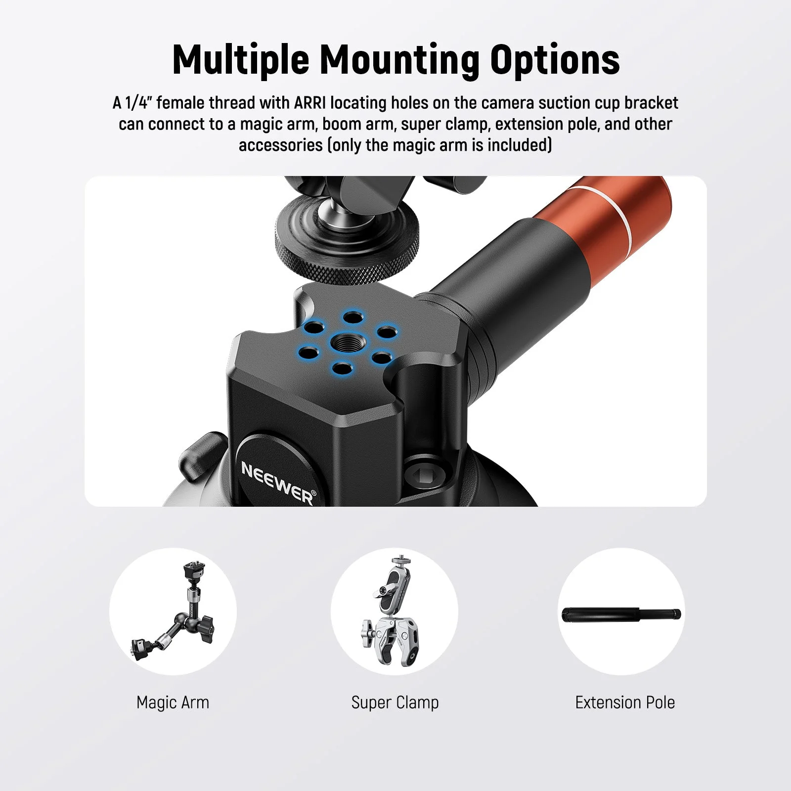NEEWER CA104/CA105 Suction Cup Mount with Arm - Image 6
