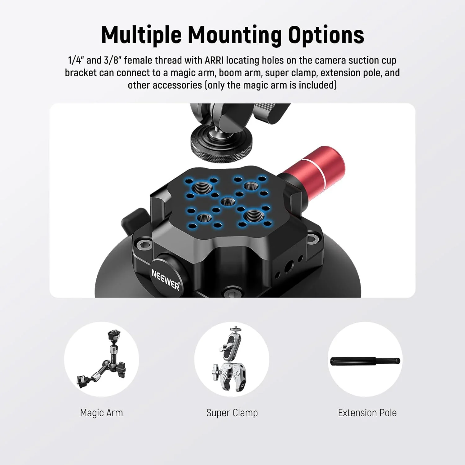 NEEWER CA104/CA105 Suction Cup Mount with Arm - Image 9