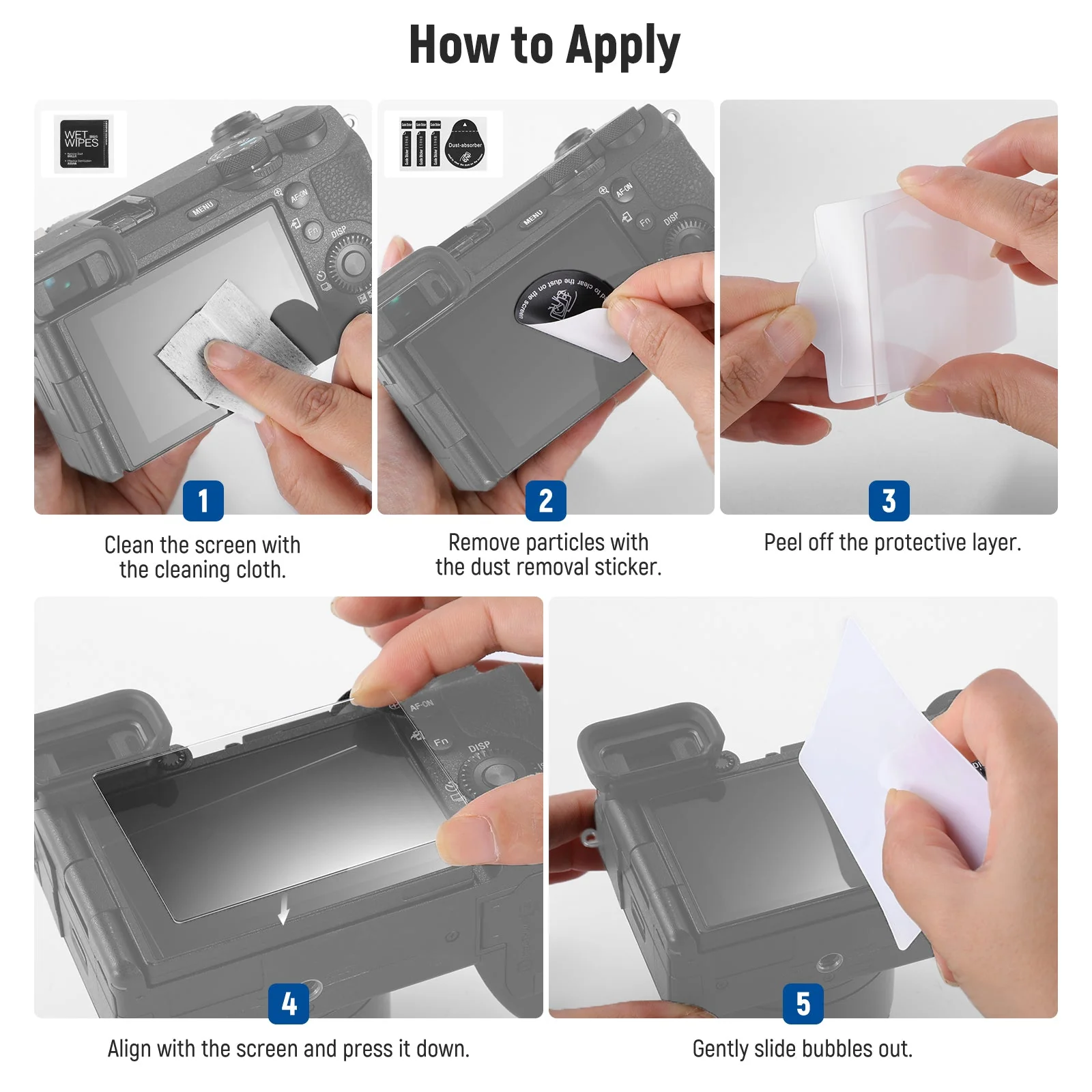 NEEWER CA127 3" Camera Screen Protector for 3" LCD Screens - Image 8