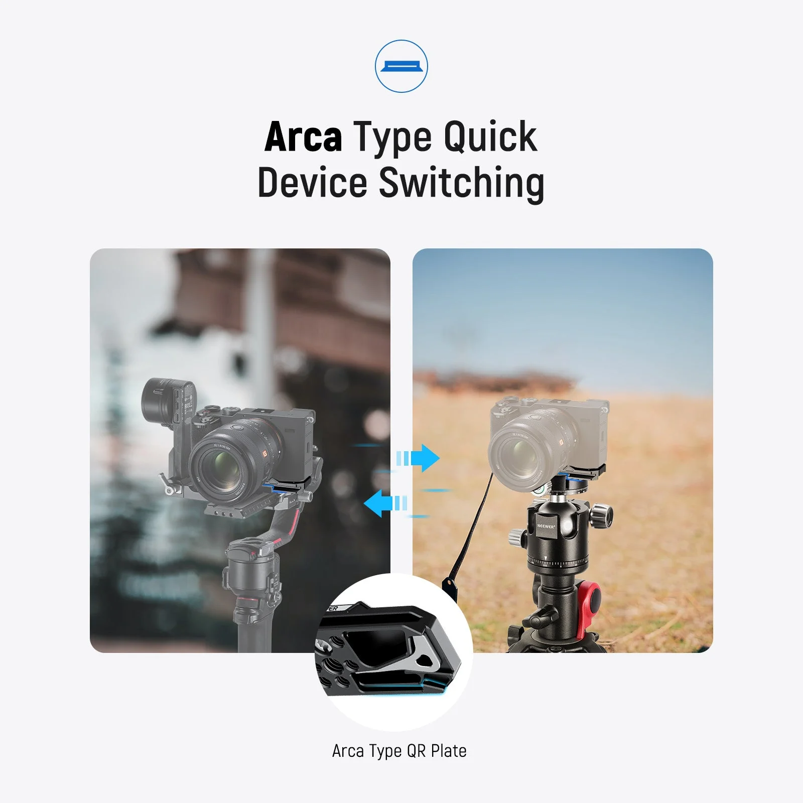 NEEWER CA131 Arca Type Camera Baseplate For Sony a7C II/a7CR - Image 3