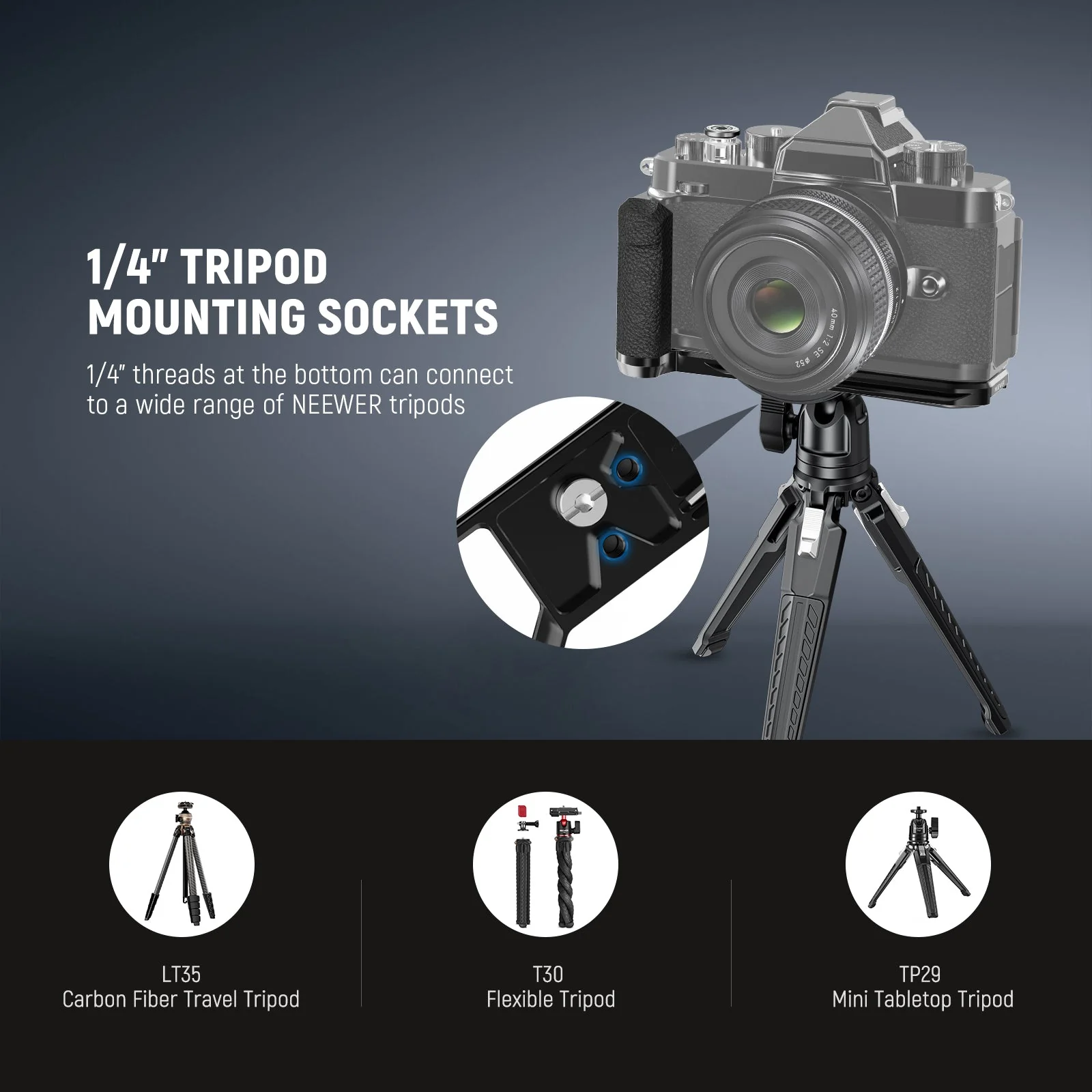 NEEWER CA134 L Shape Handgrip Camera Mounting Baseplate for Nikon Z f - Image 5