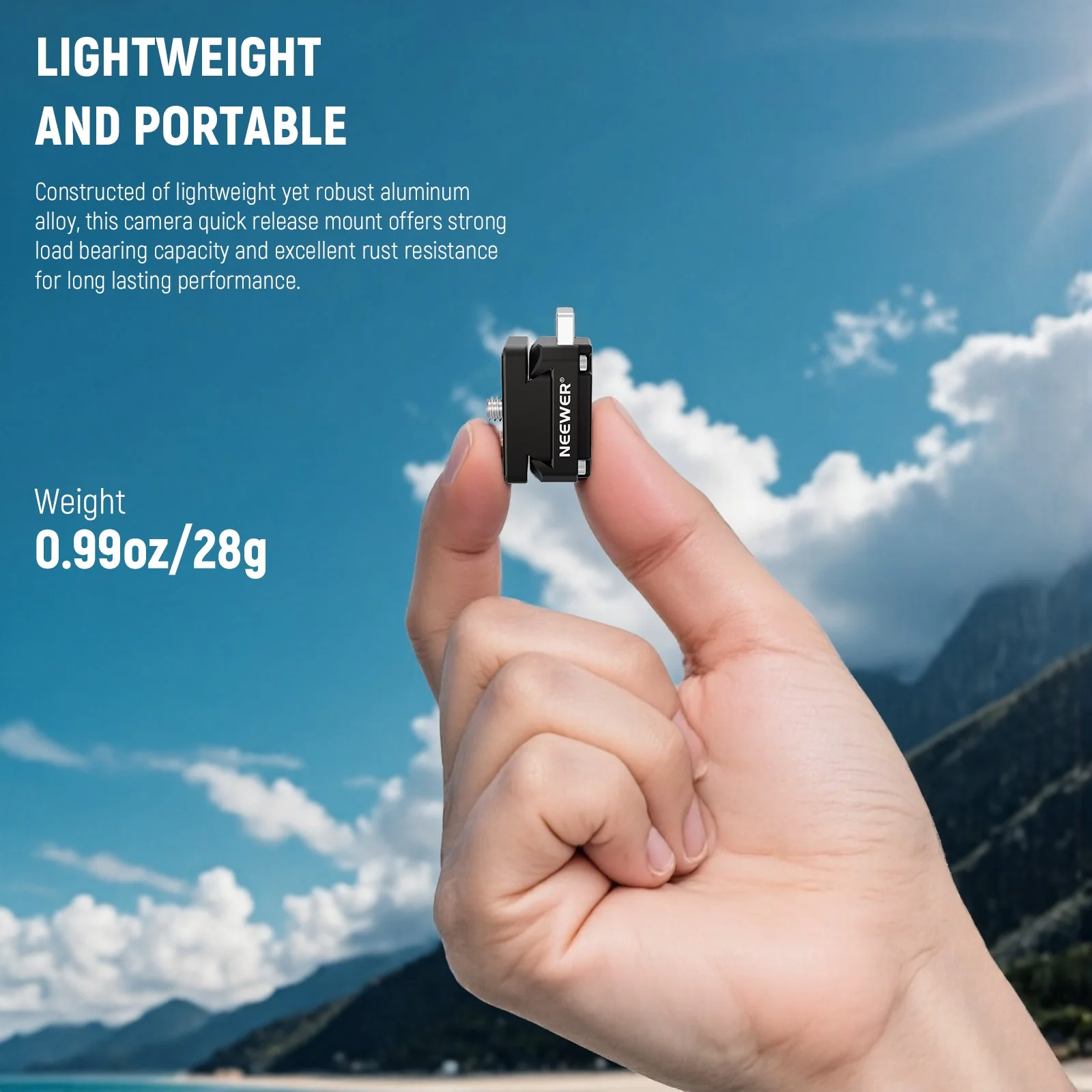 NEEWER CA139 Action Camera Quick Release Plate Tripod Mount - Image 5