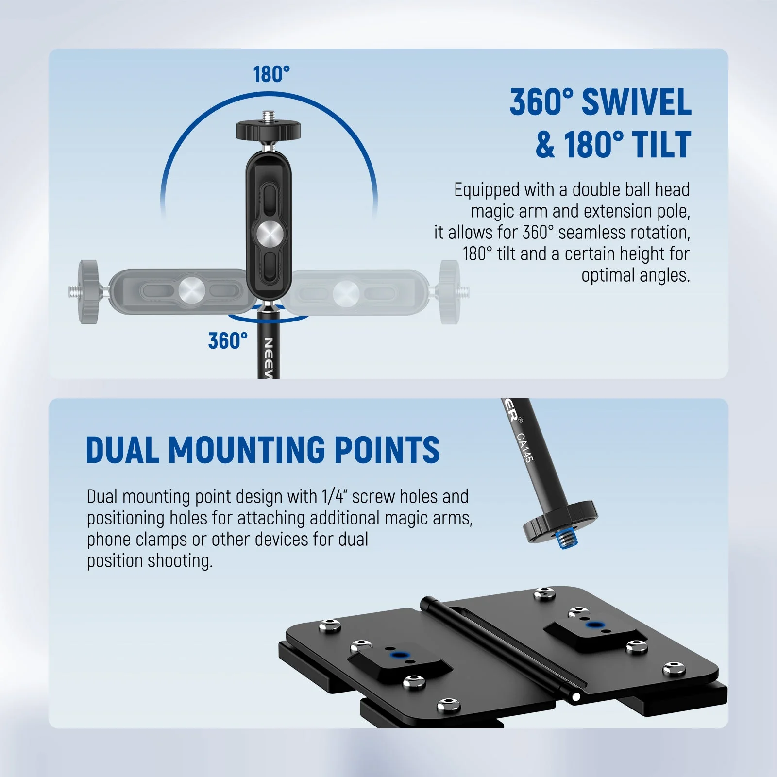 NEEWER CA145 Magnetic Fence Mount Kit For Phones & Action Cameras - Image 5