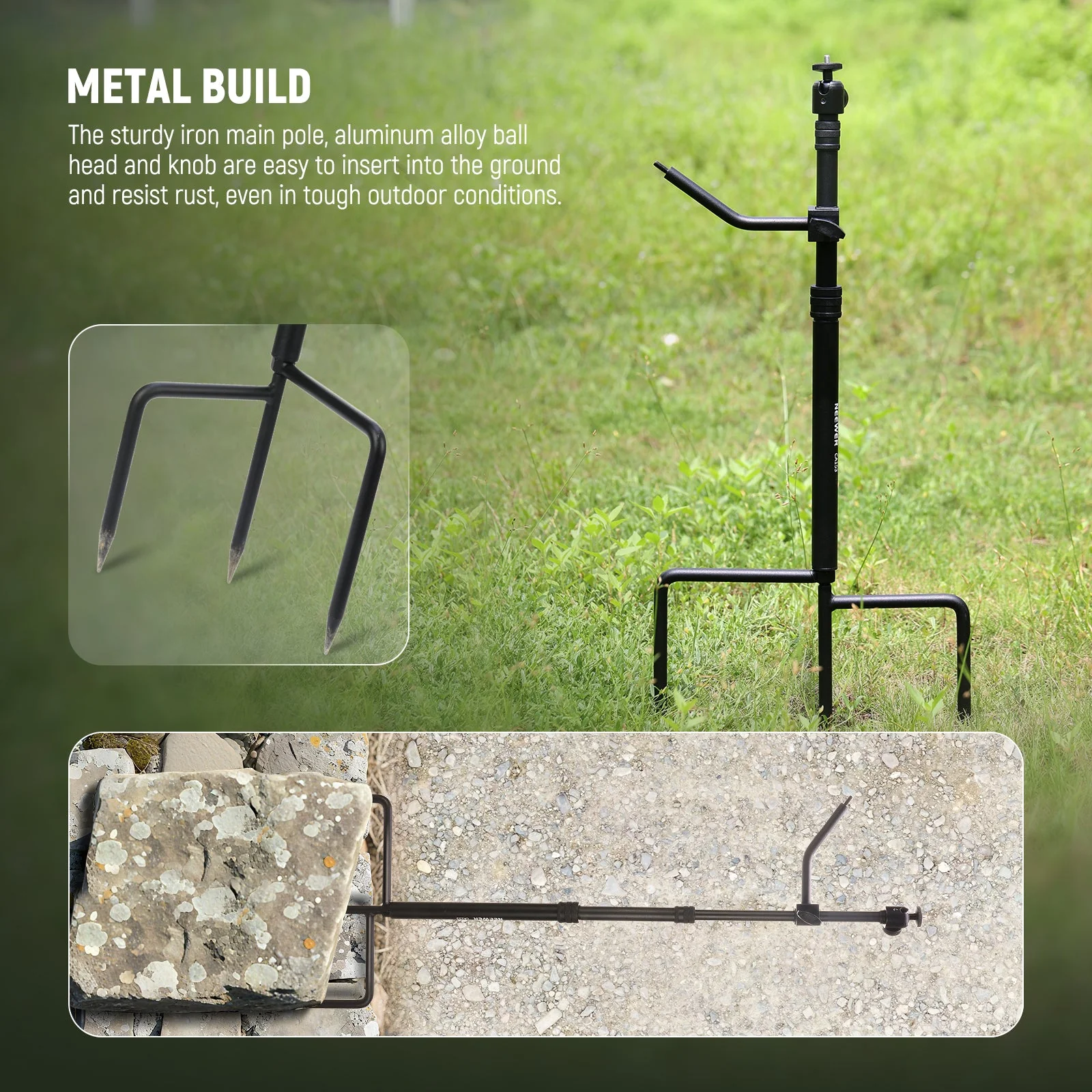 NEEWER CA153 Trail Camera Mount with Solar Panel Holder - Image 3