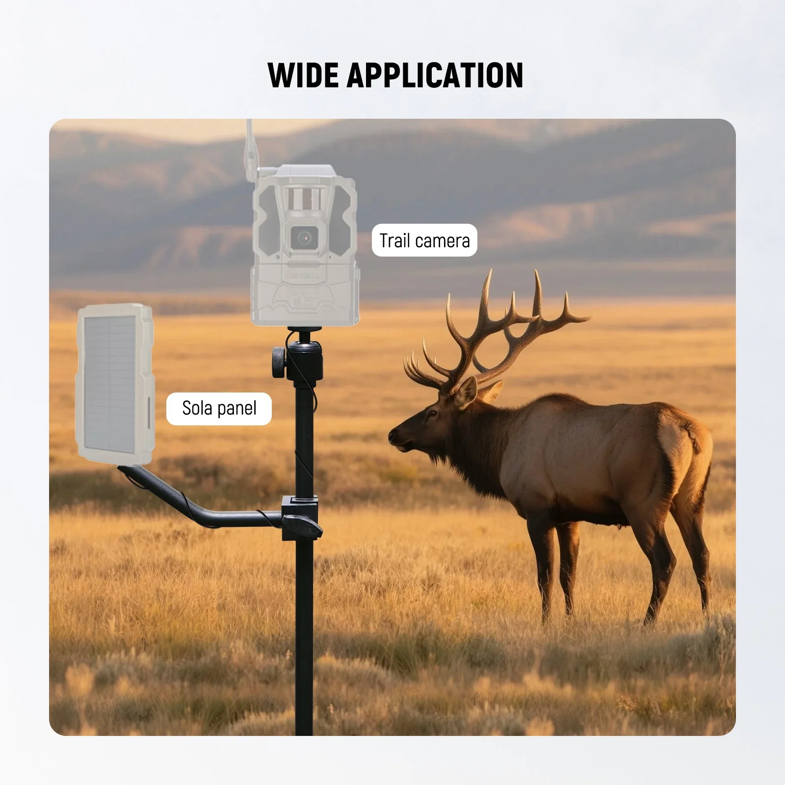 NEEWER CA153 Trail Camera Mount with Solar Panel Holder - Image 5