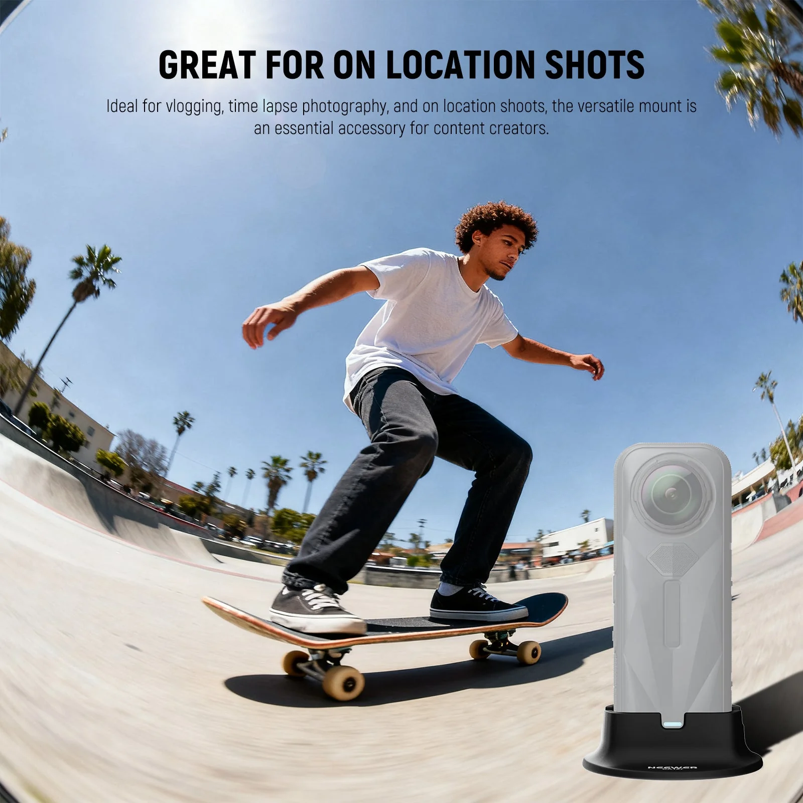 NEEWER CA157 Desktop Car Mount Silicone Base for Insta360 X5/X4 - Image 3