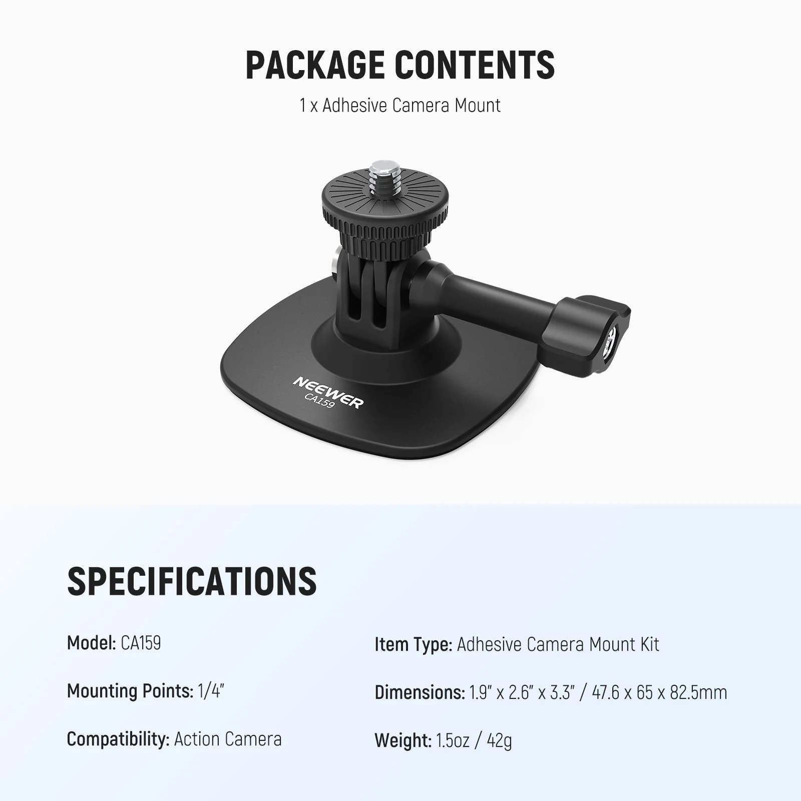 NEEWER CA159 Adhesive Mount For Action Cameras - Image 8