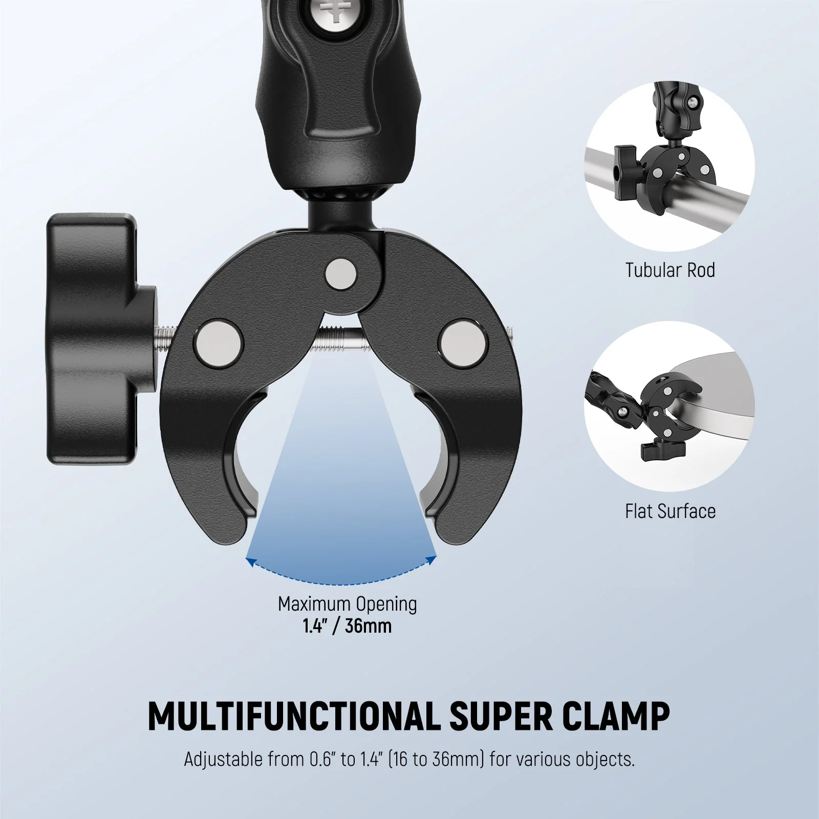 NEEWER CA160 Double Super Clamp Mount with Magic Arm - Image 3