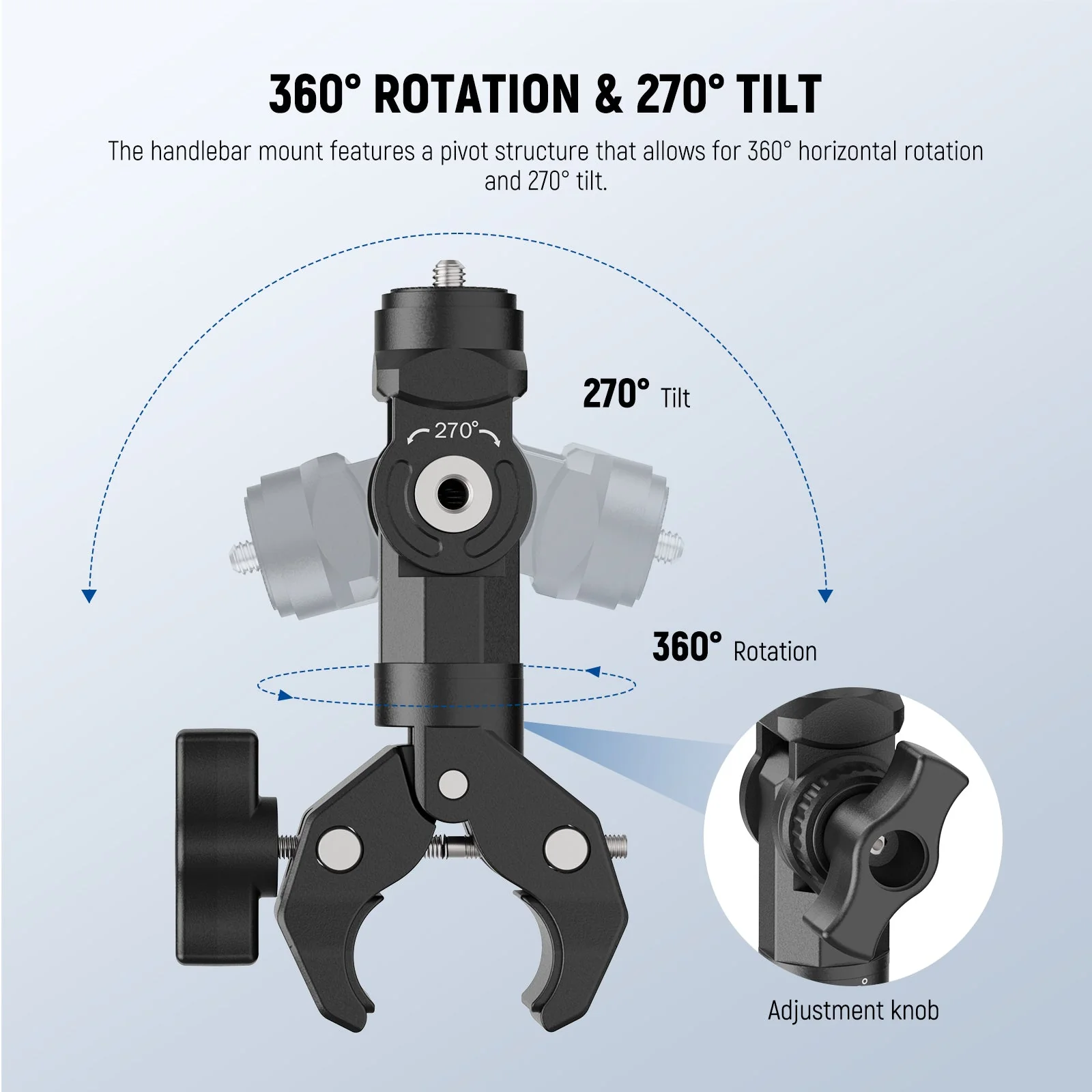 NEEWER CA161 Motorcycle Action Camera Clamp Mount - Image 3