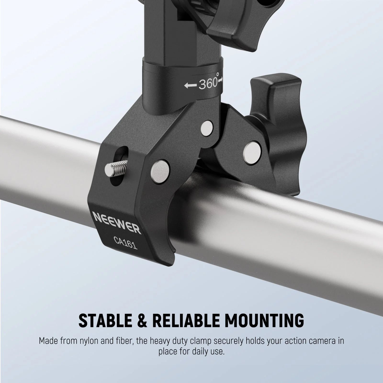 NEEWER CA161 Motorcycle Action Camera Clamp Mount - Image 5