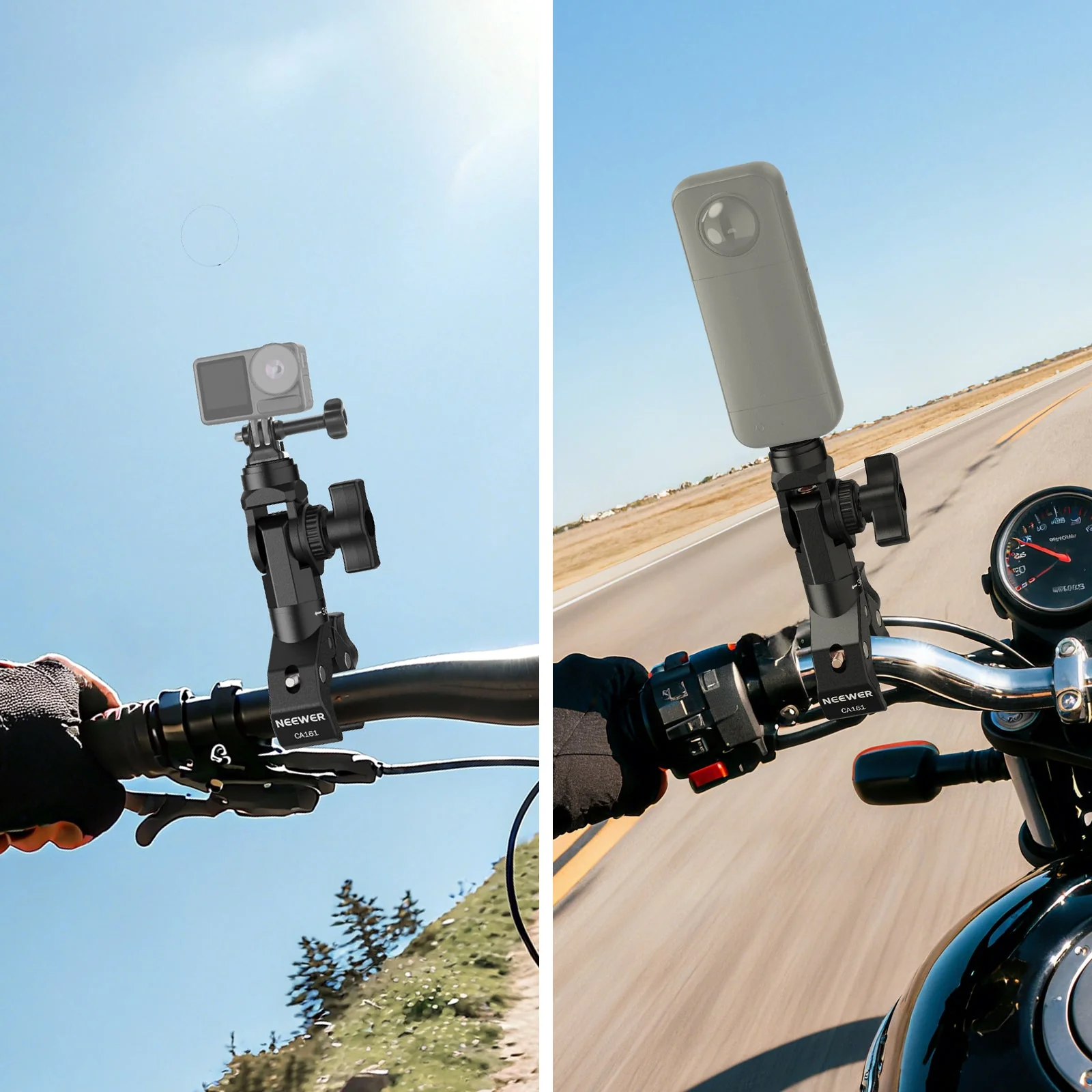 NEEWER CA161 Motorcycle Action Camera Clamp Mount - Image 6