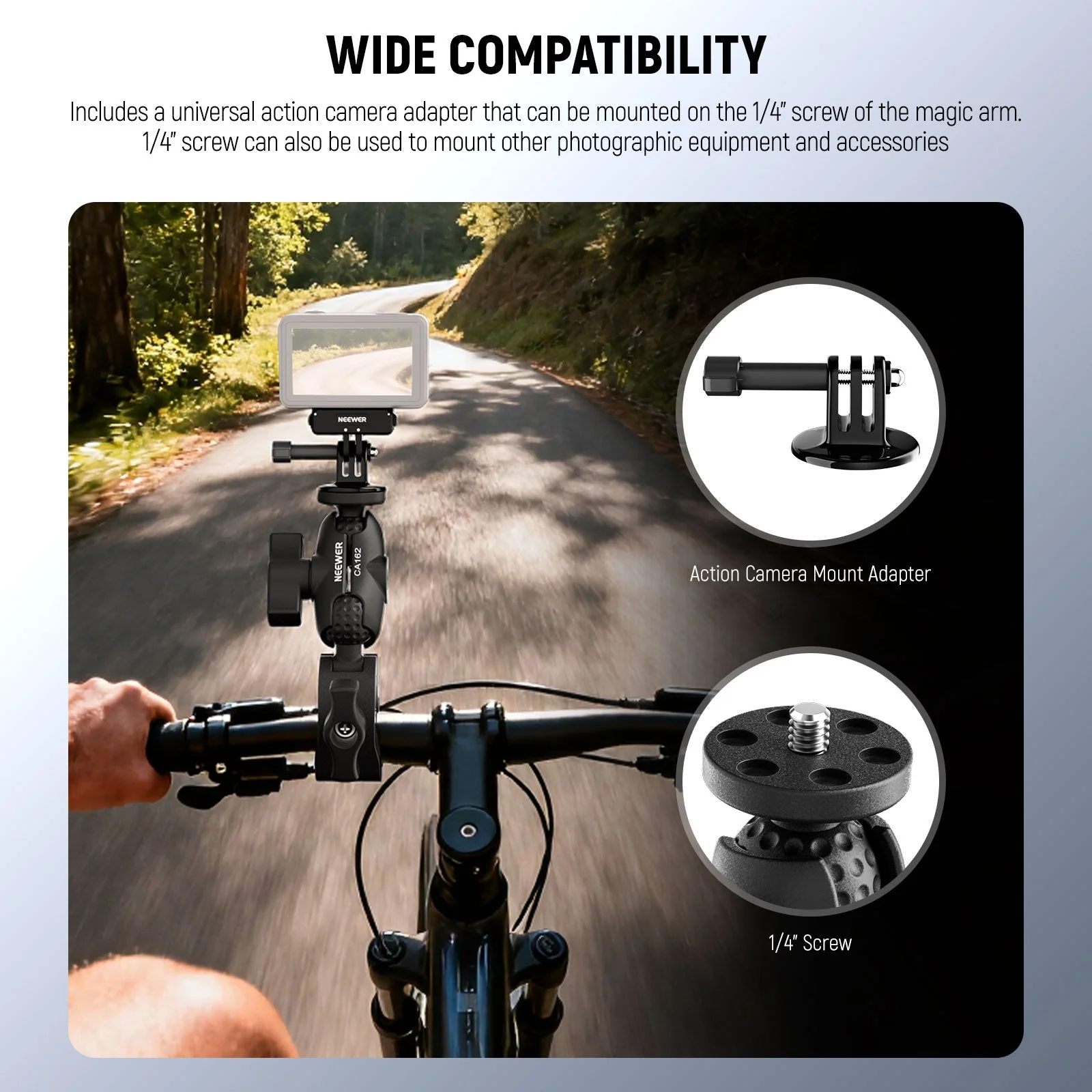 NEEWER CA162 Super Clamp Action Camera Mount - Image 2