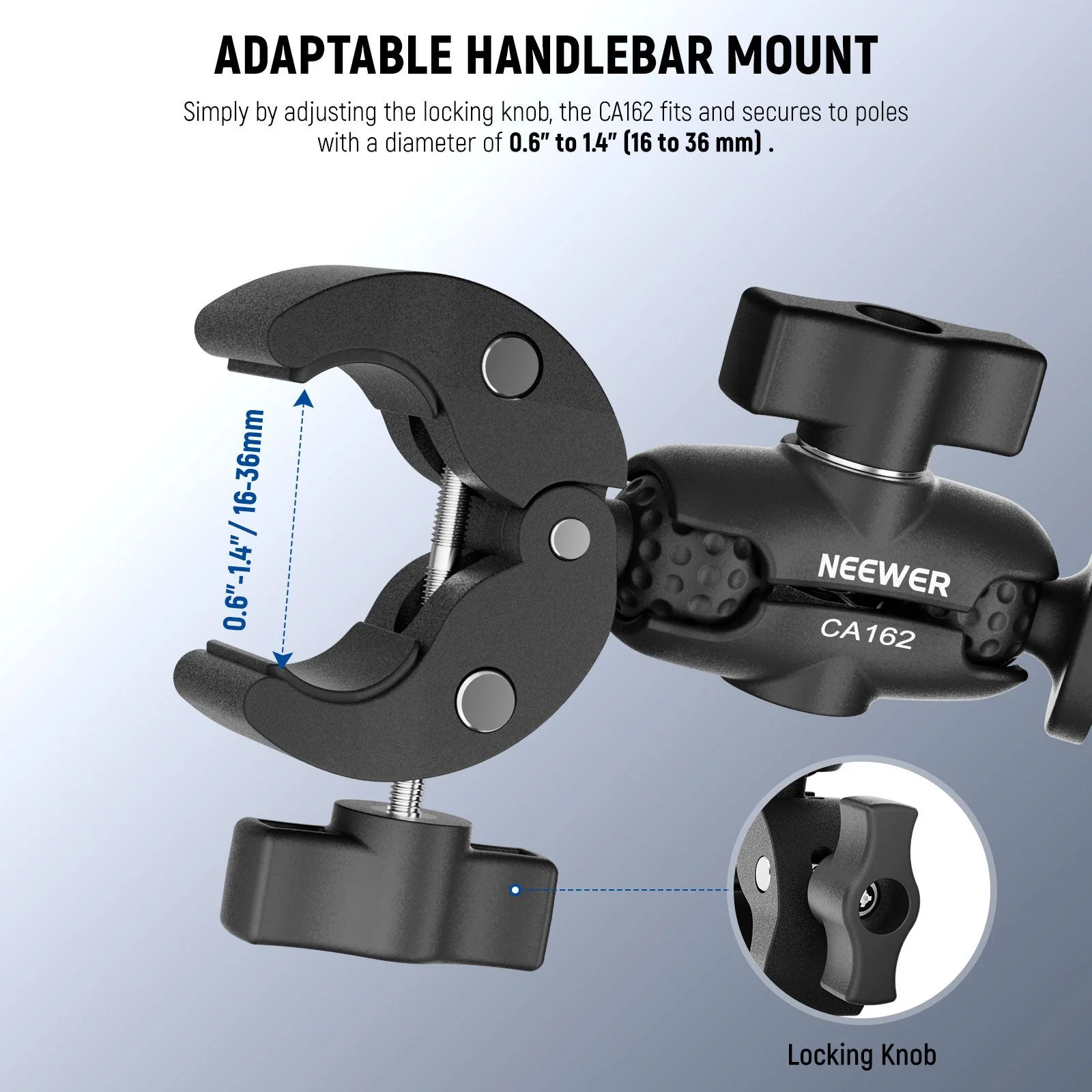 NEEWER CA162 Super Clamp Action Camera Mount - Image 4