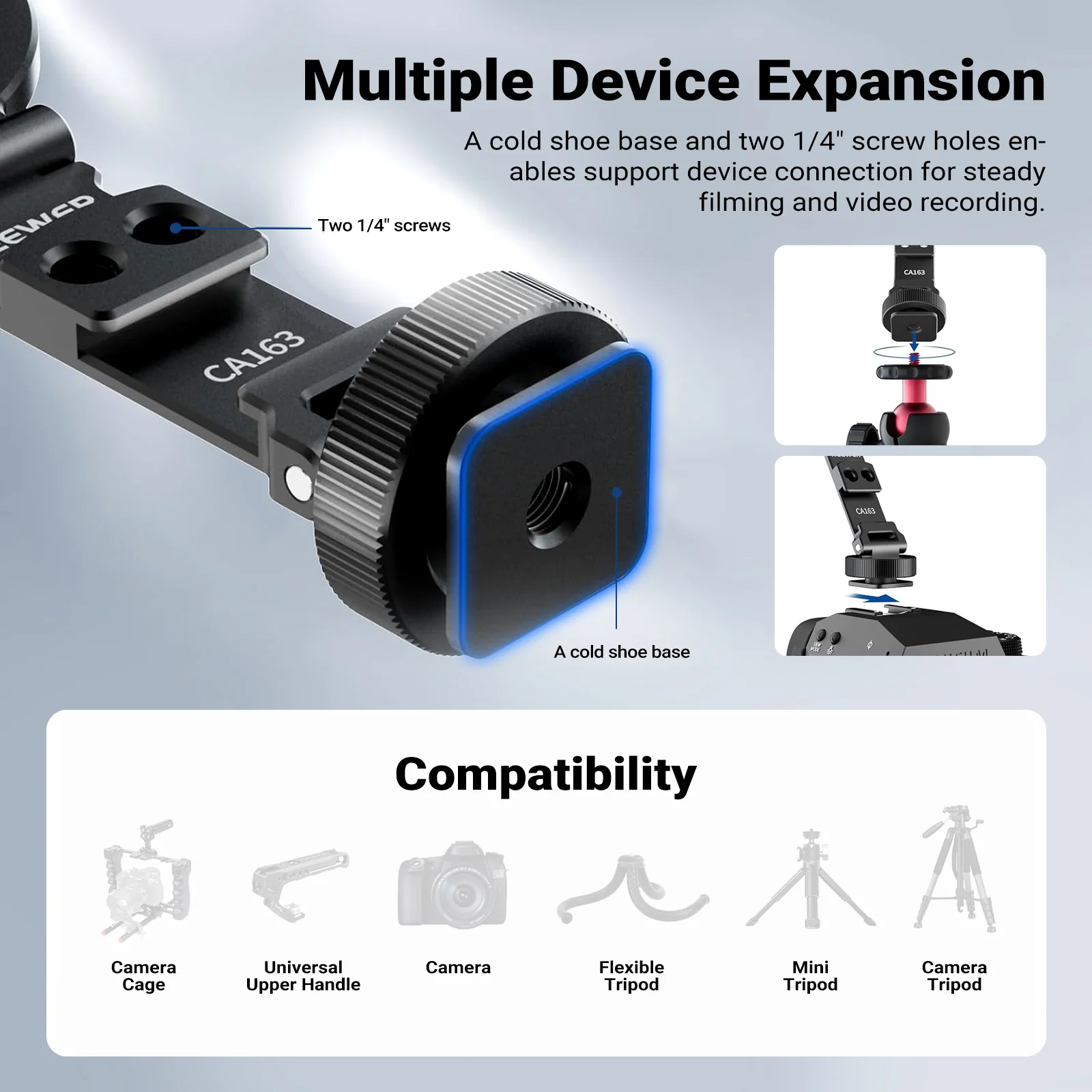 NEEWER CA163 Magnetic Tripod Phone Mount - Image 4