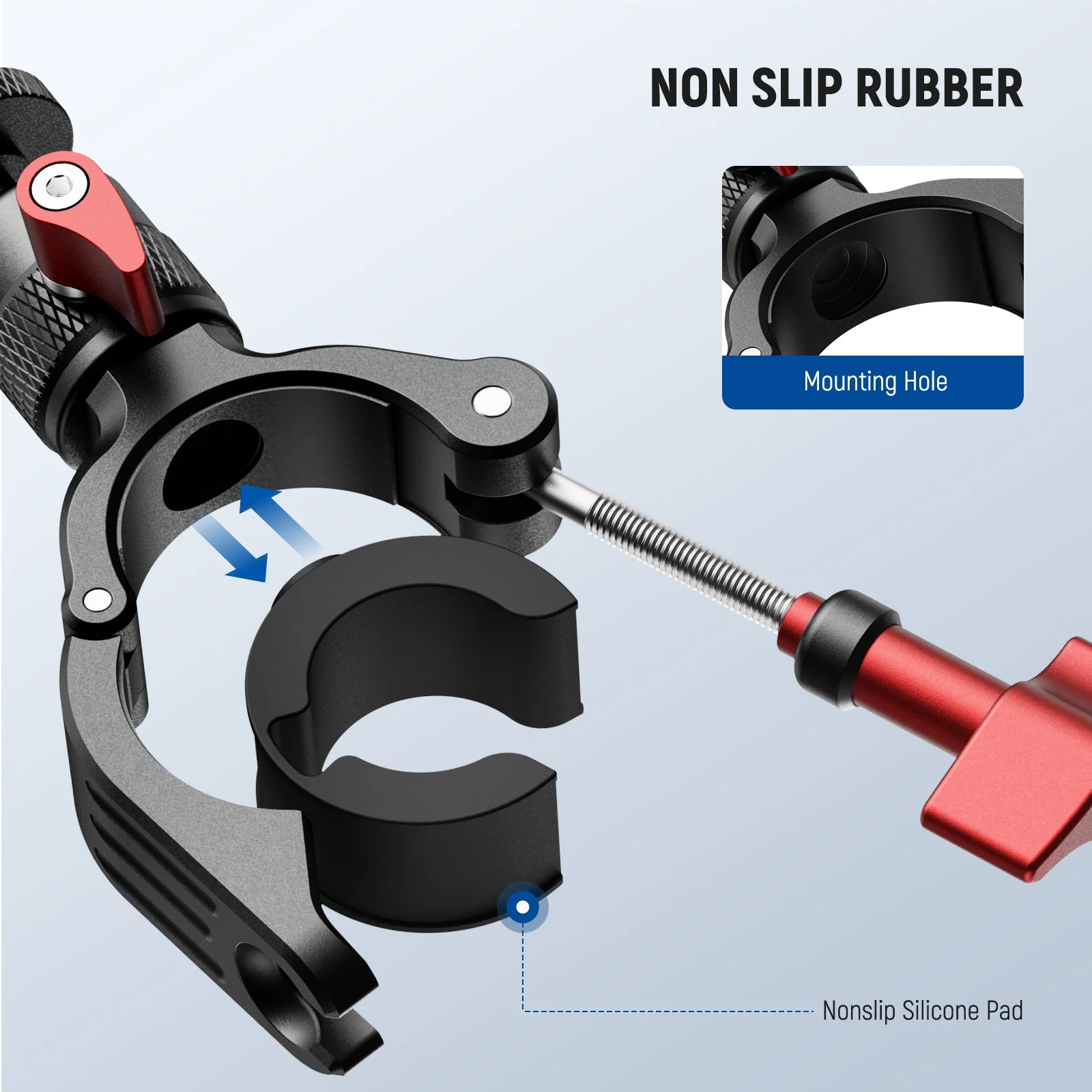 NEEWER CA165 Motorcycle Bike Handlebar Mount For Action Cameras - Image 6