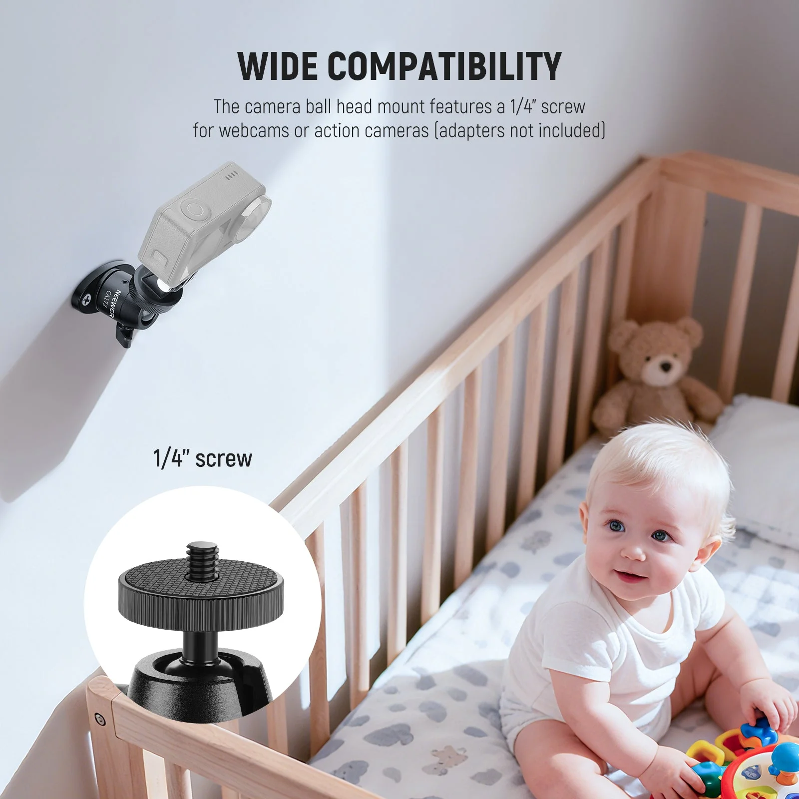 NEEWER CA172 Webcam Wall Ceiling Mount - Image 3