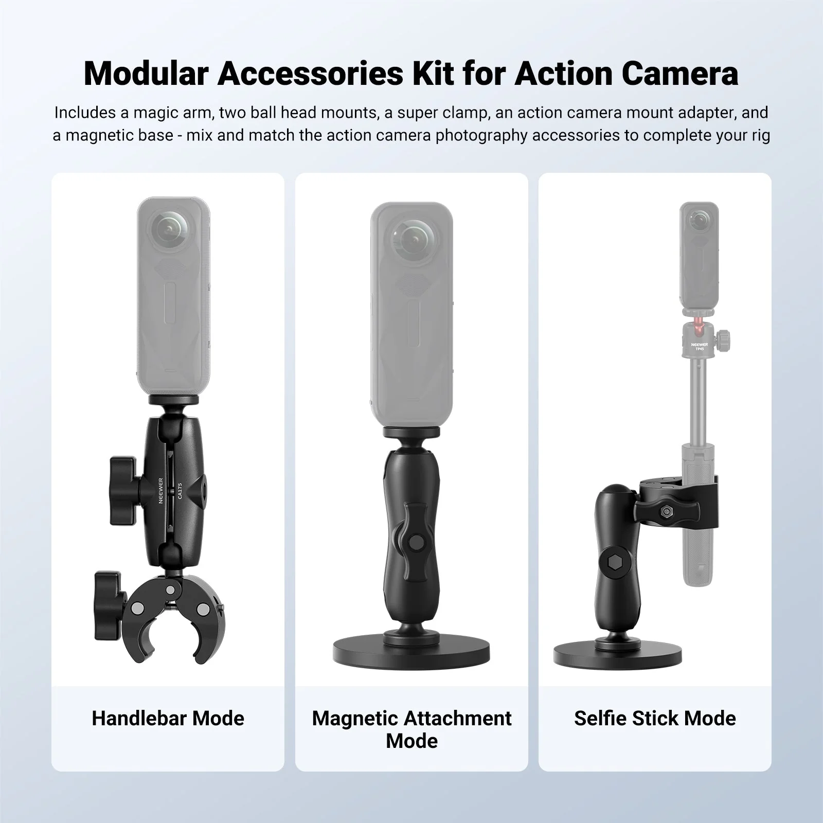 NEEWER CA175 Action Camera Mounting Accessories Kit - Image 2