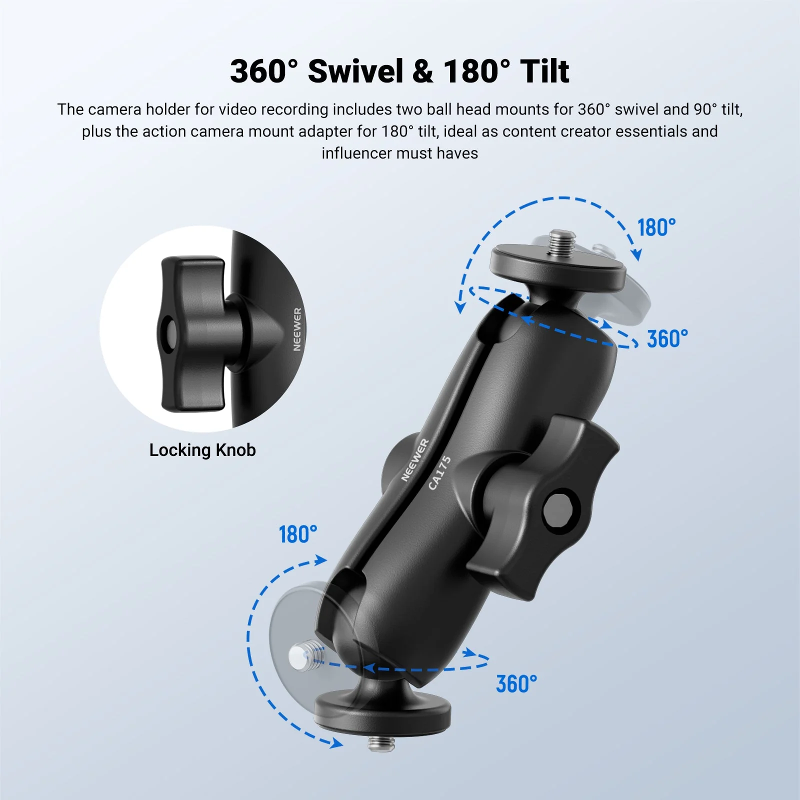 NEEWER CA175 Action Camera Mounting Accessories Kit - Image 3