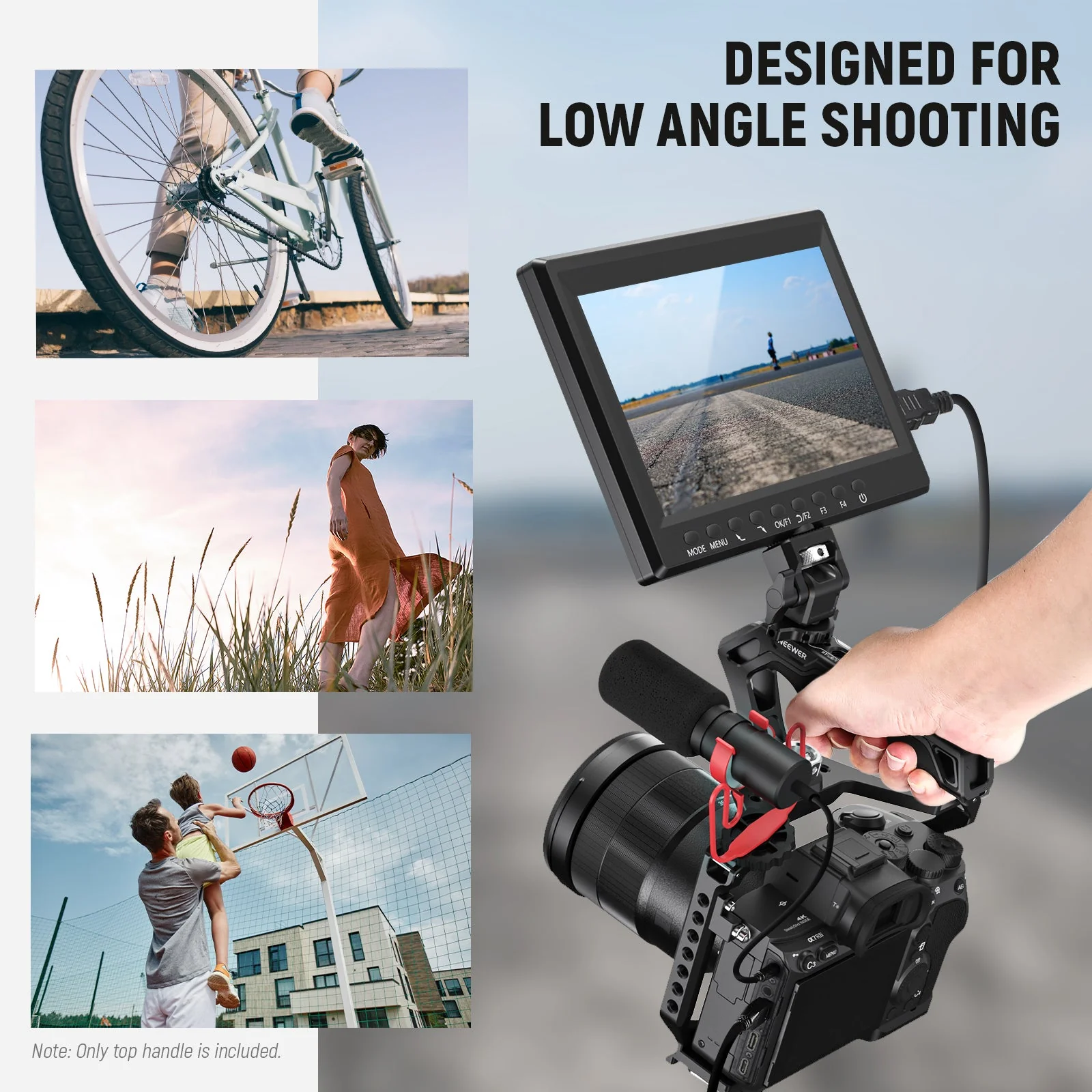 NEEWER CA007 Camera Top Handle with 3/8" ARRI Locating Pins - Image 7