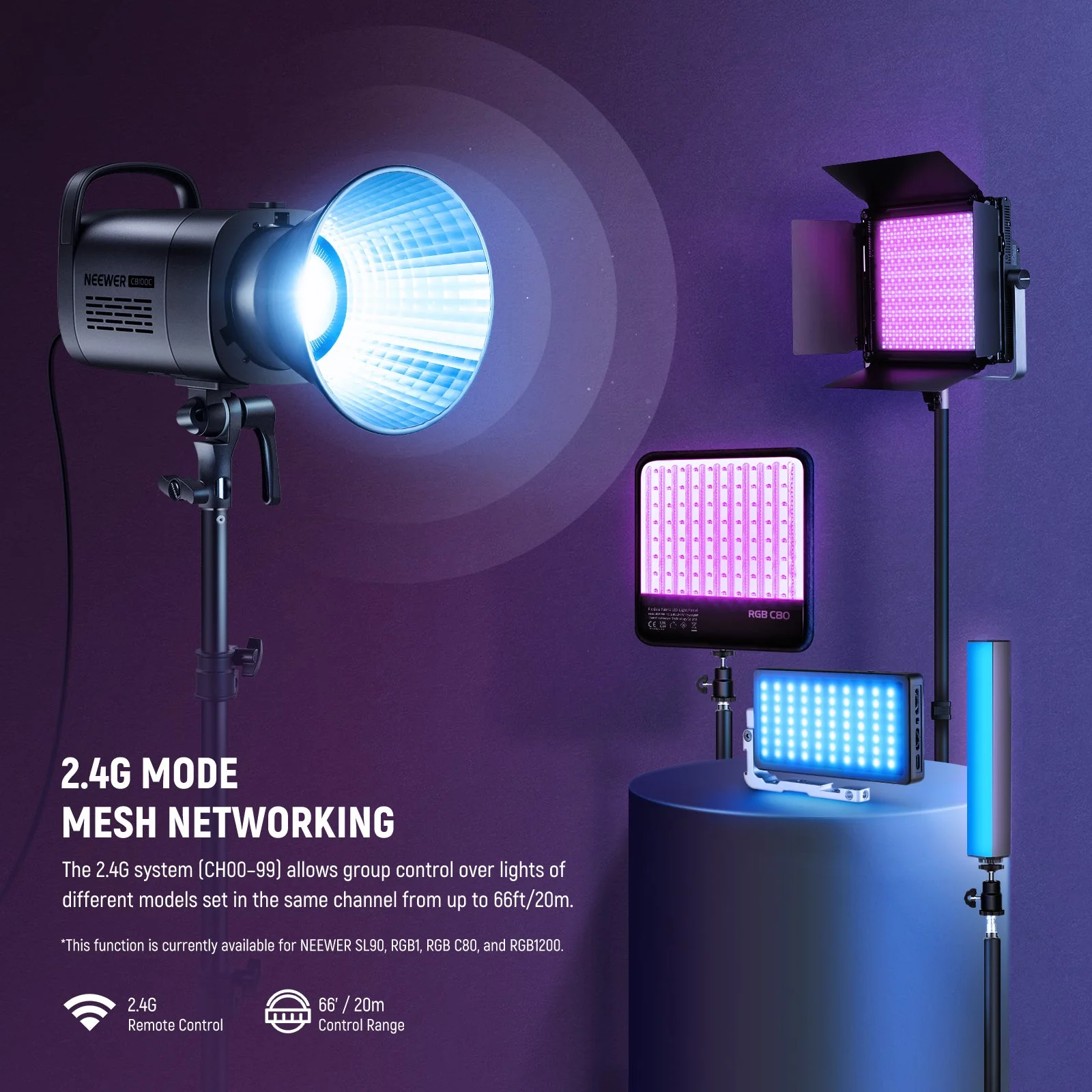 NEEWER CB100C 130W RGB COB LED Video Light - Image 6