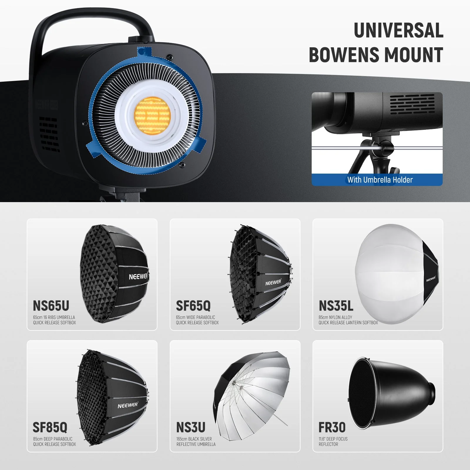 NEEWER CB120B 120W Bi-Color Continuous LED Video Light with Diffuser - Image 8