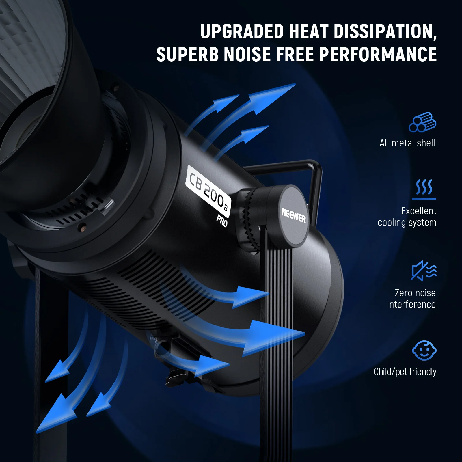 NEEWER CB200B PRO 210W Bi-Color LED Video Light - Image 5