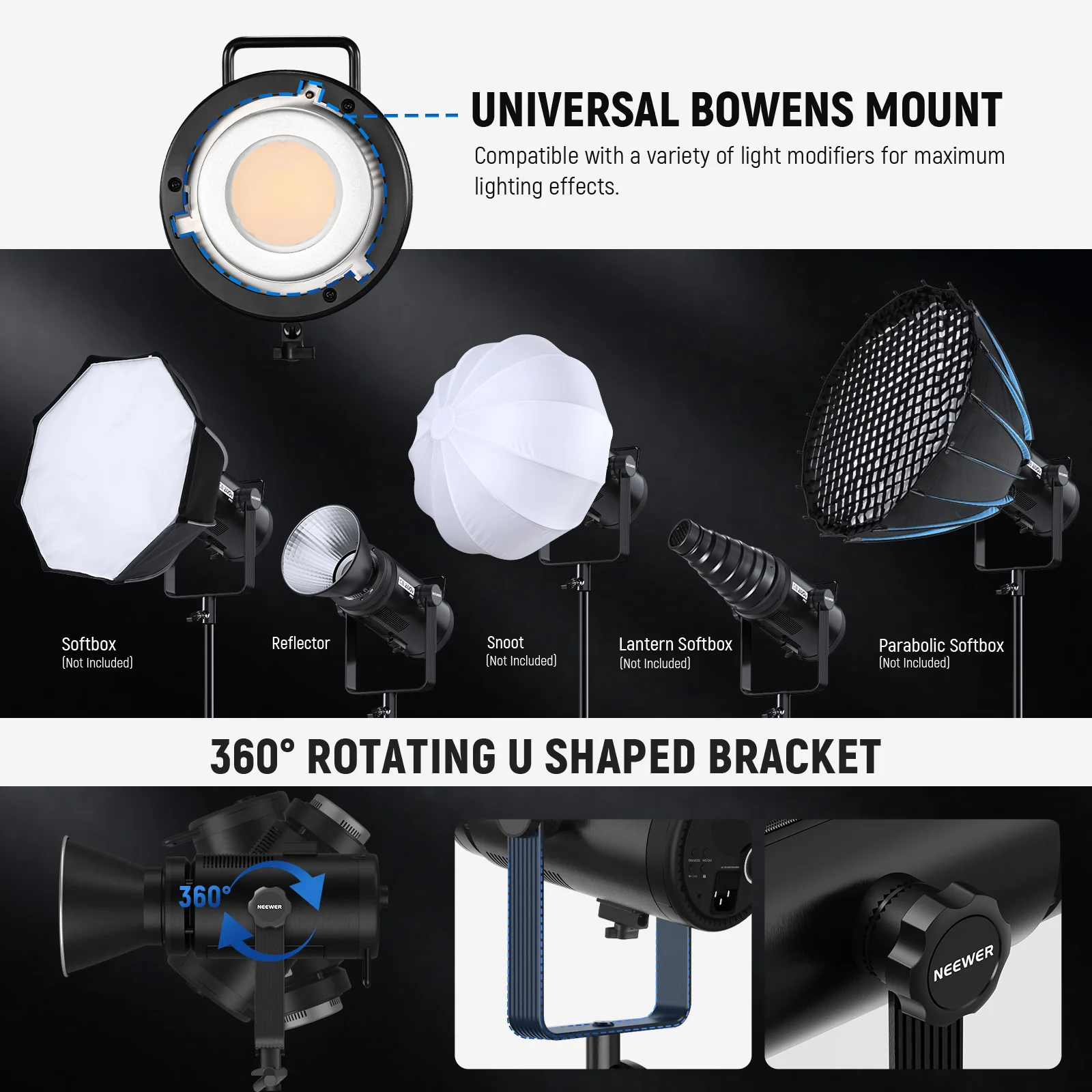 NEEWER CB200B PRO 210W Bi-Color LED Video Light - Image 6