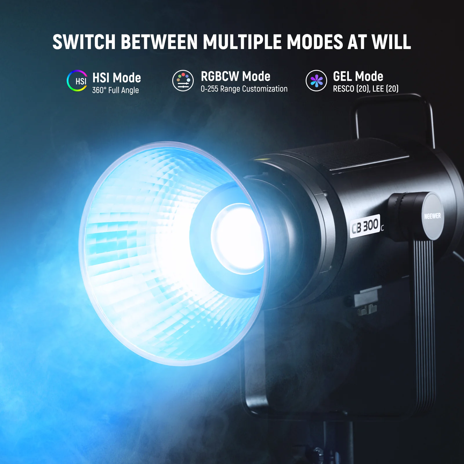 NEEWER CB300C 300W Output RGBWW LED Video Light - Image 5