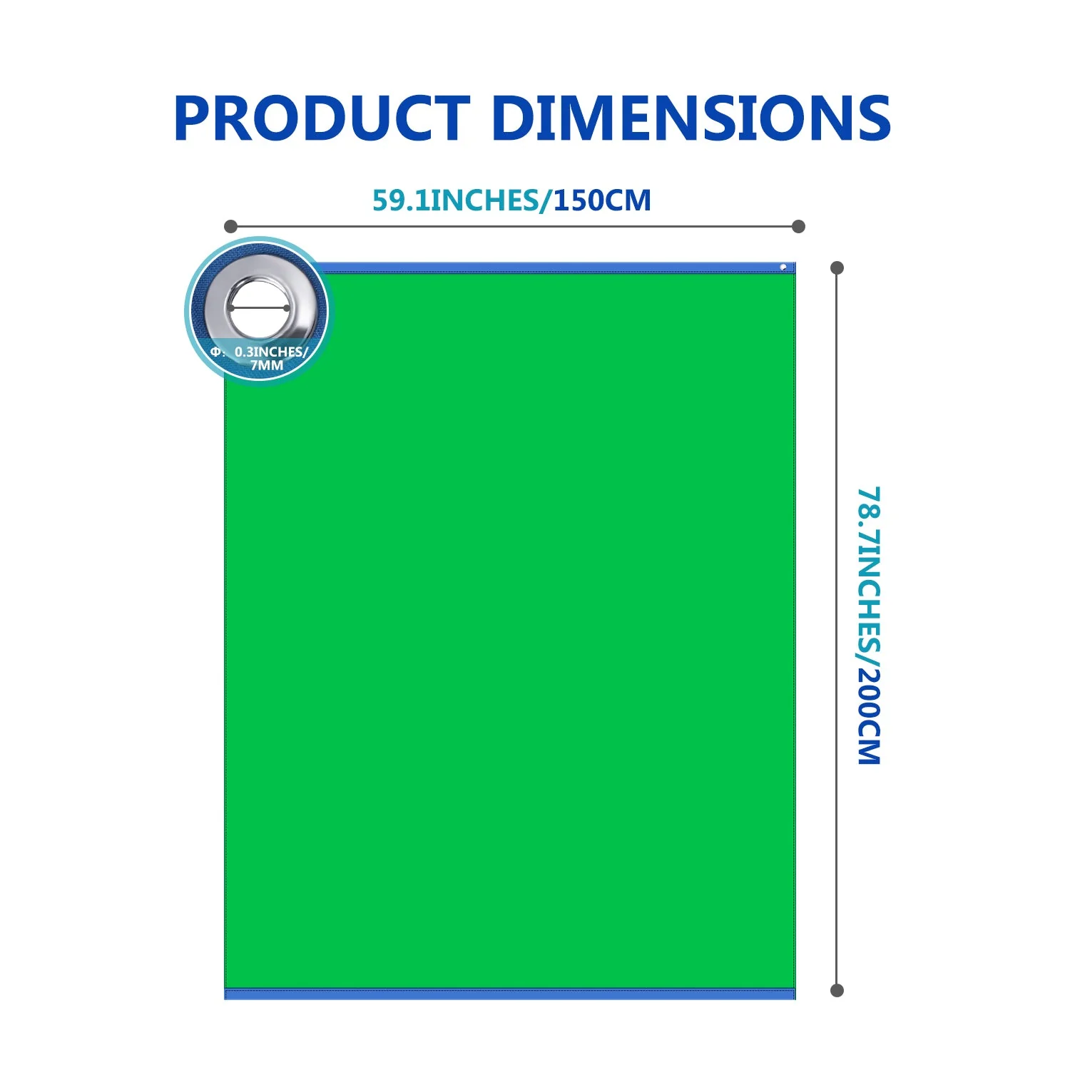 NEEWER 1.5x2M / 78.7x59.1" 2-in-1 Green/Blue Backdrop - Image 3