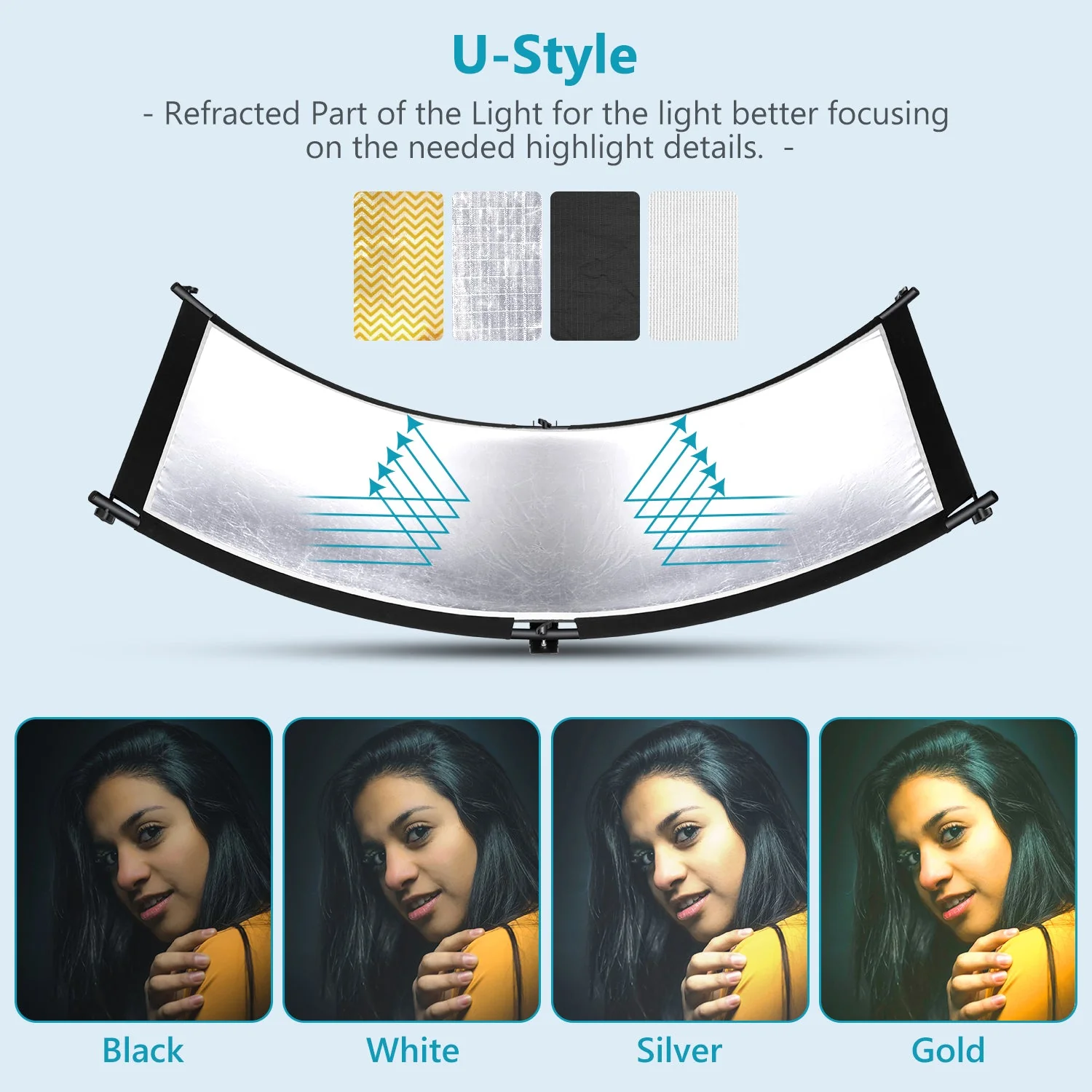 NEEWER 65.7"x 24"/167x61cm Clamshell Light Reflector Diffuser - Image 4
