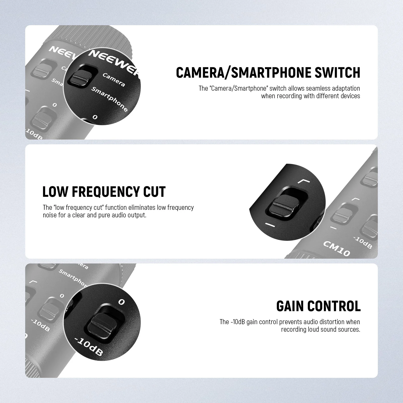 NEEWER CM10 Plug & Play 3.5mm TRRS Lavalier Microphone for Camera/Smartphone - Image 7