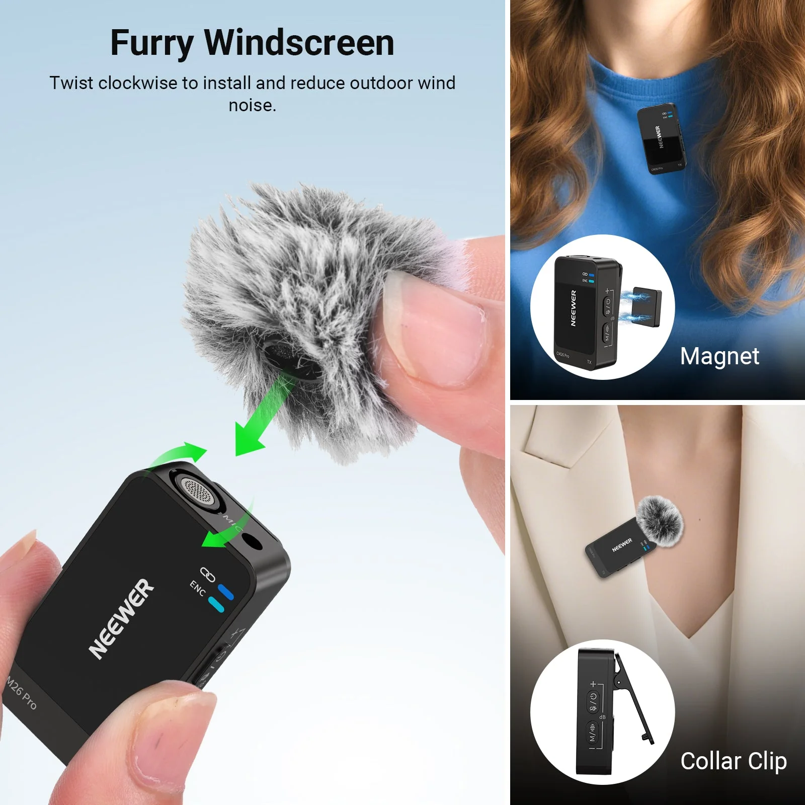 NEEWER CM26 Pro Wireless Lavalier Microphone System - Image 4
