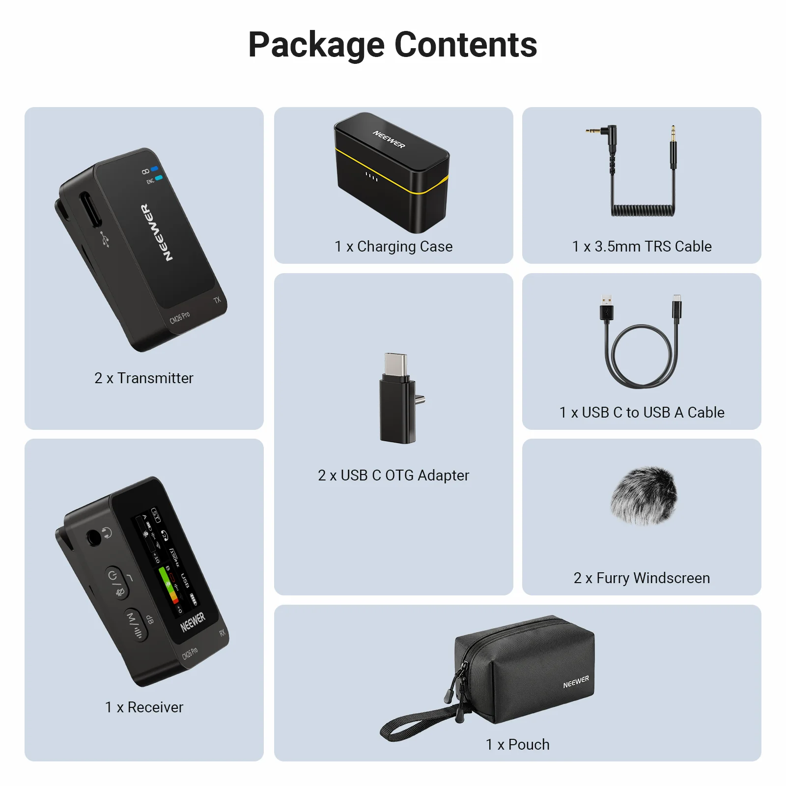 NEEWER CM26 Pro Wireless Lavalier Microphone System - Image 9