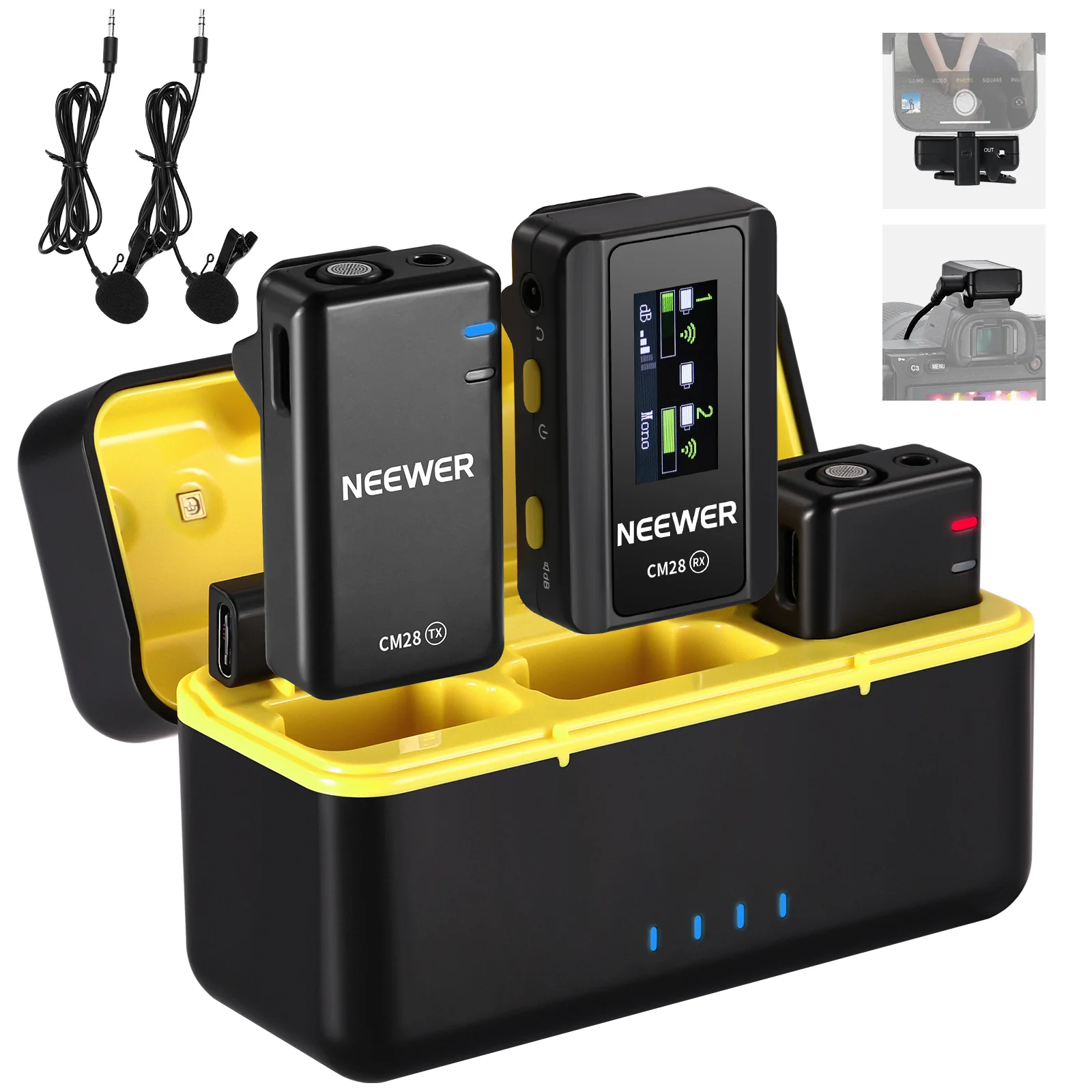 NEEWER CM28 Wireless Lavalier Lapel Microphone - Image 10