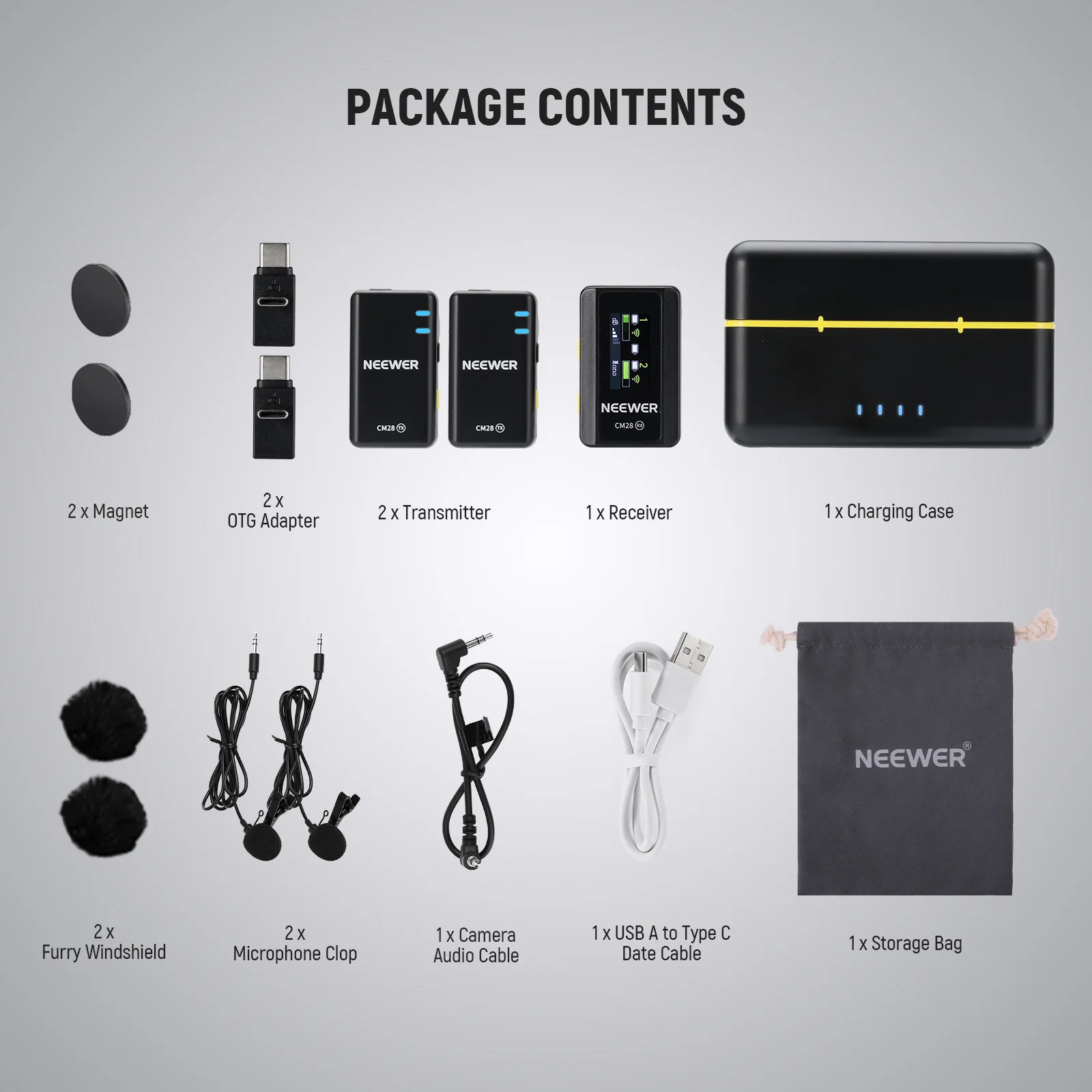 NEEWER CM28 Wireless Lavalier Lapel Microphone - Image 19