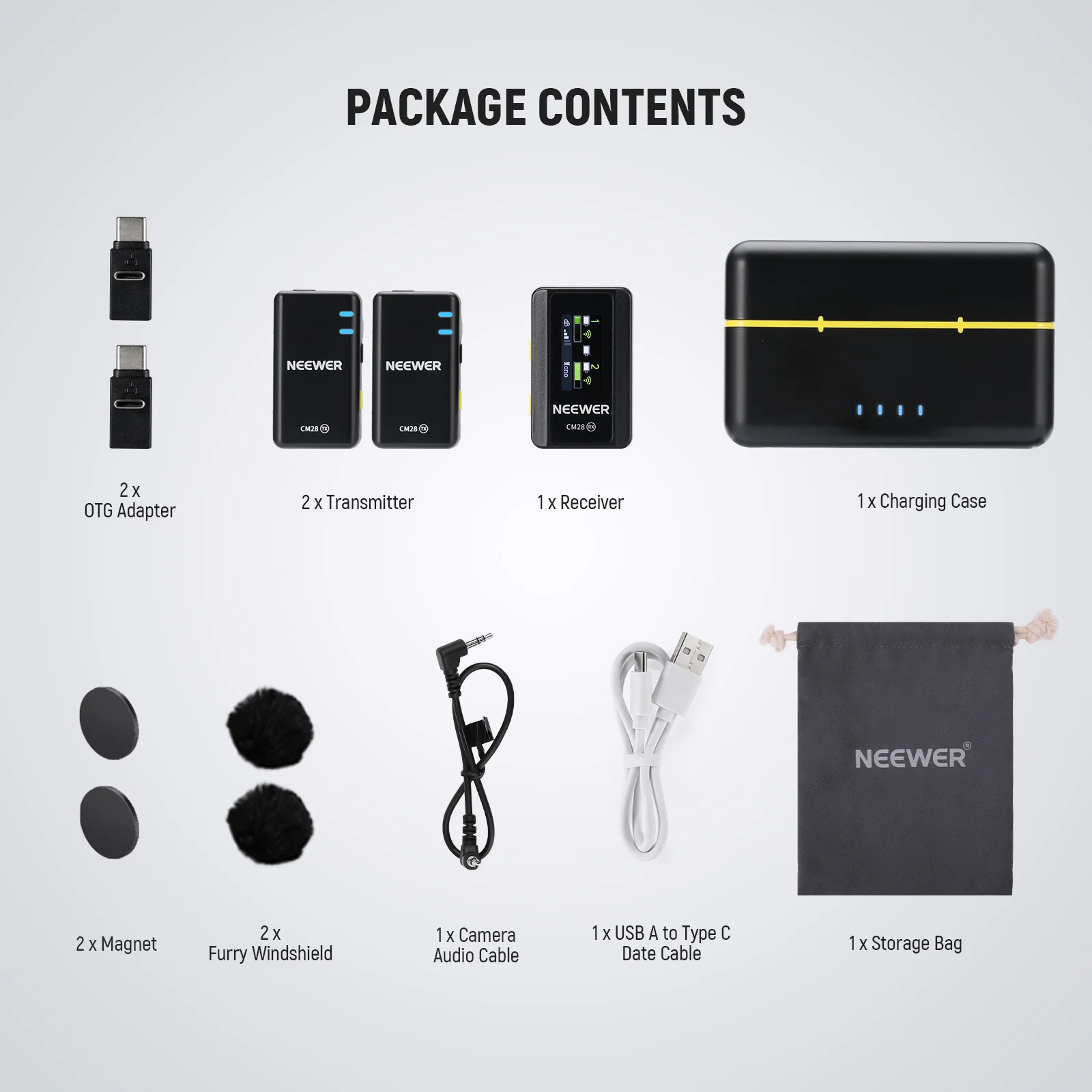 NEEWER CM28 Wireless Lavalier Lapel Microphone - Image 9