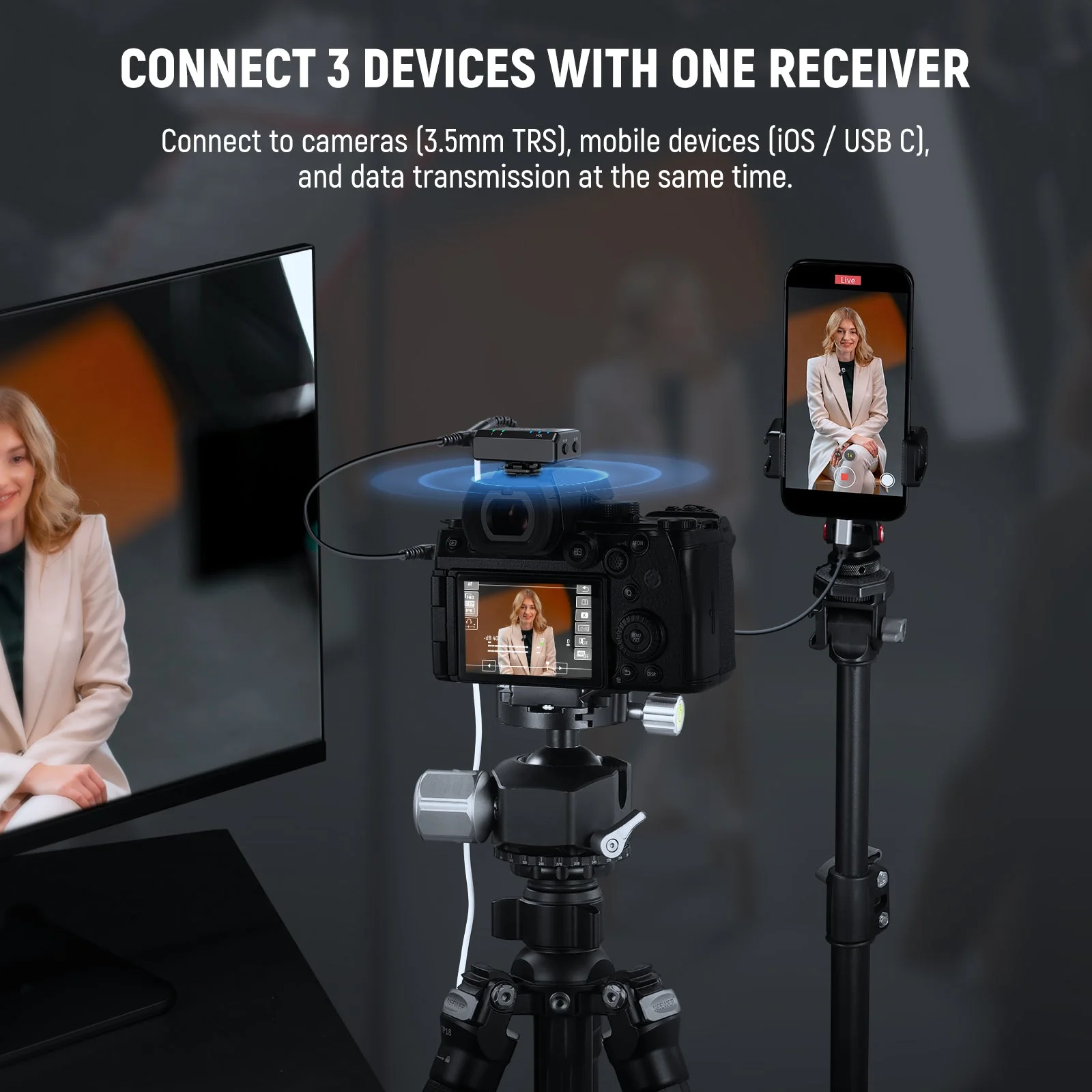 NEEWER CM29 Wireless Lapel Lavalier Microphone System - Image 2