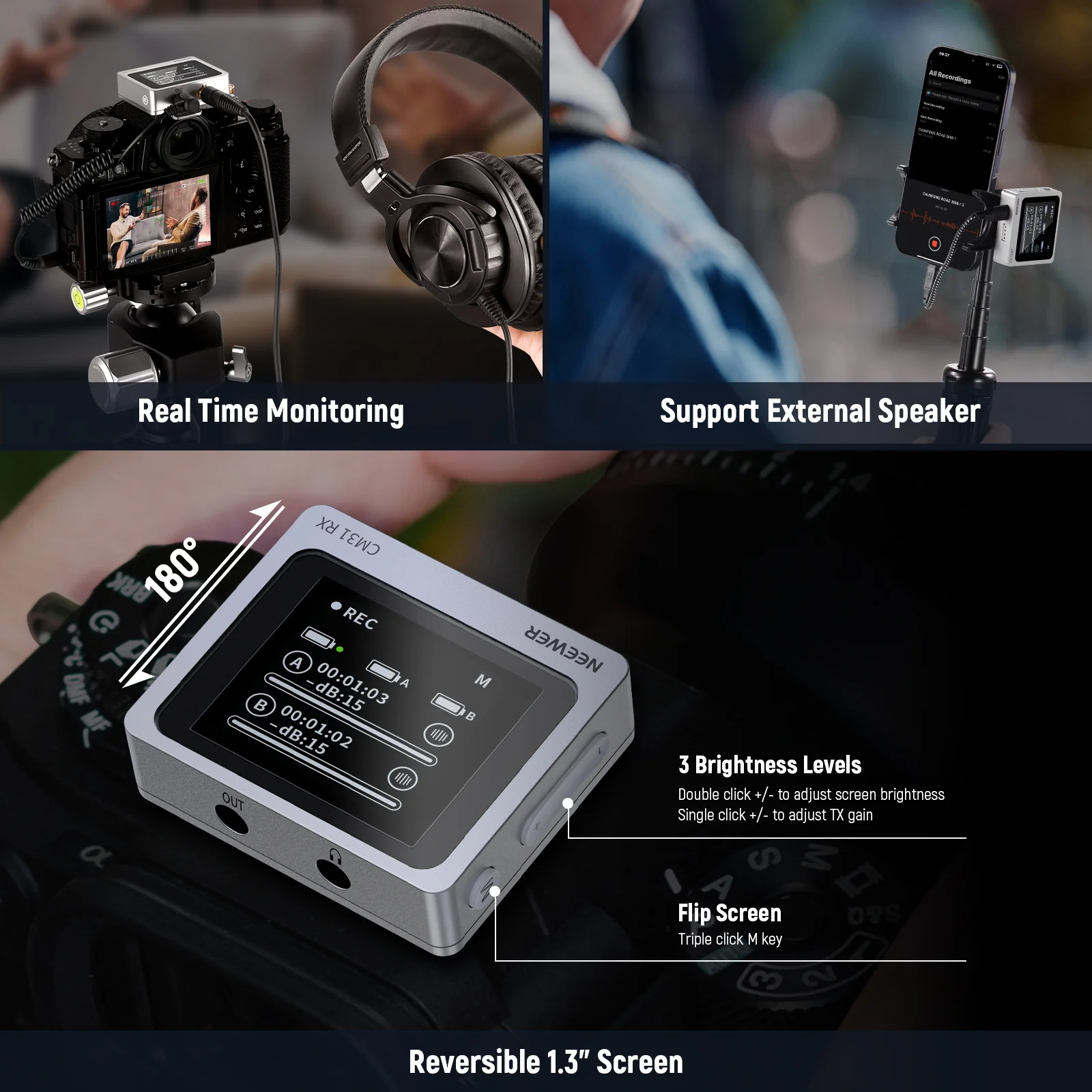 NEEWER CM31 Wireless Lavalier Microphone System for Phone/Camera - Image 5