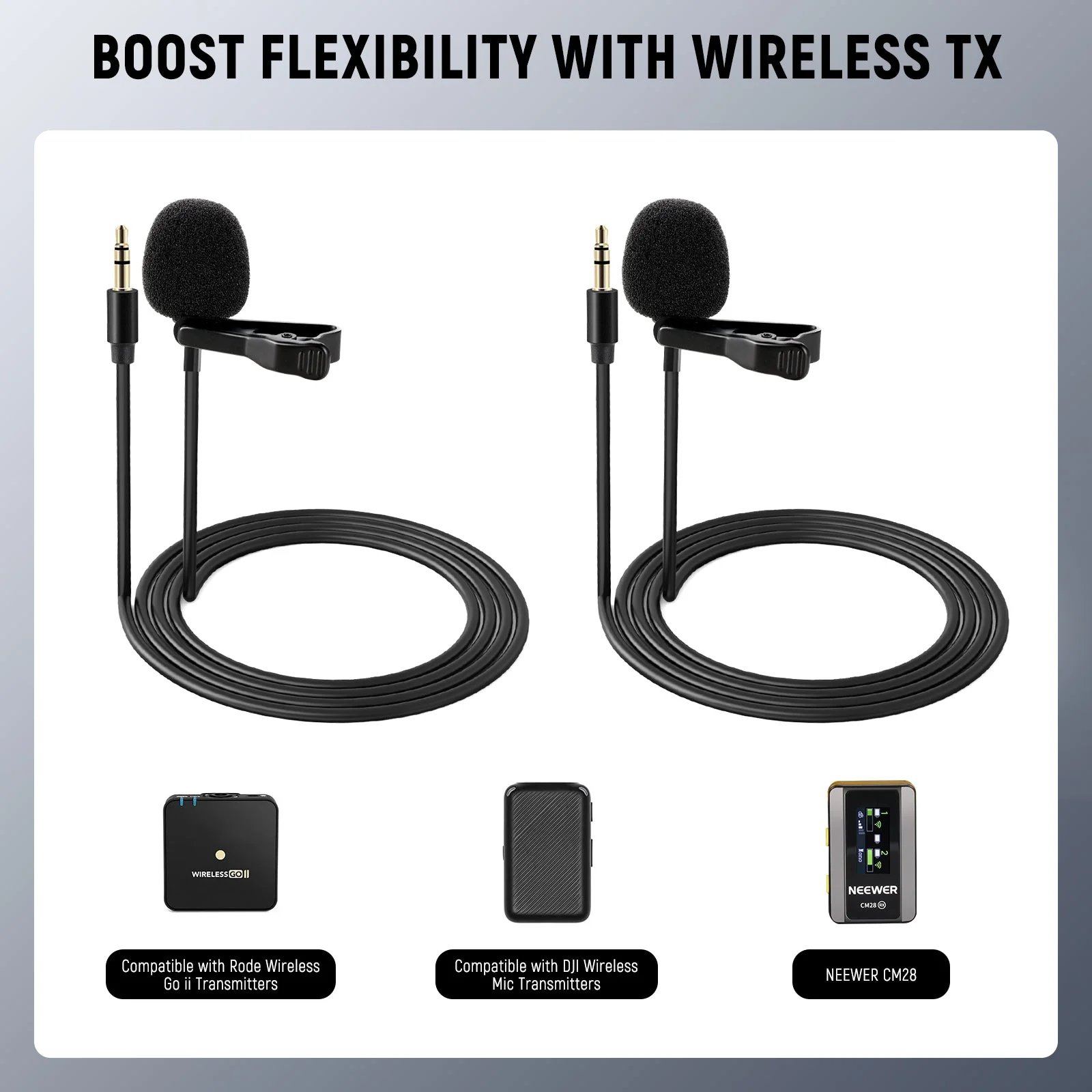 NEEWER CM5 Wired Lavalier Lapel Omnidirectional Condenser Microphone - Image 6