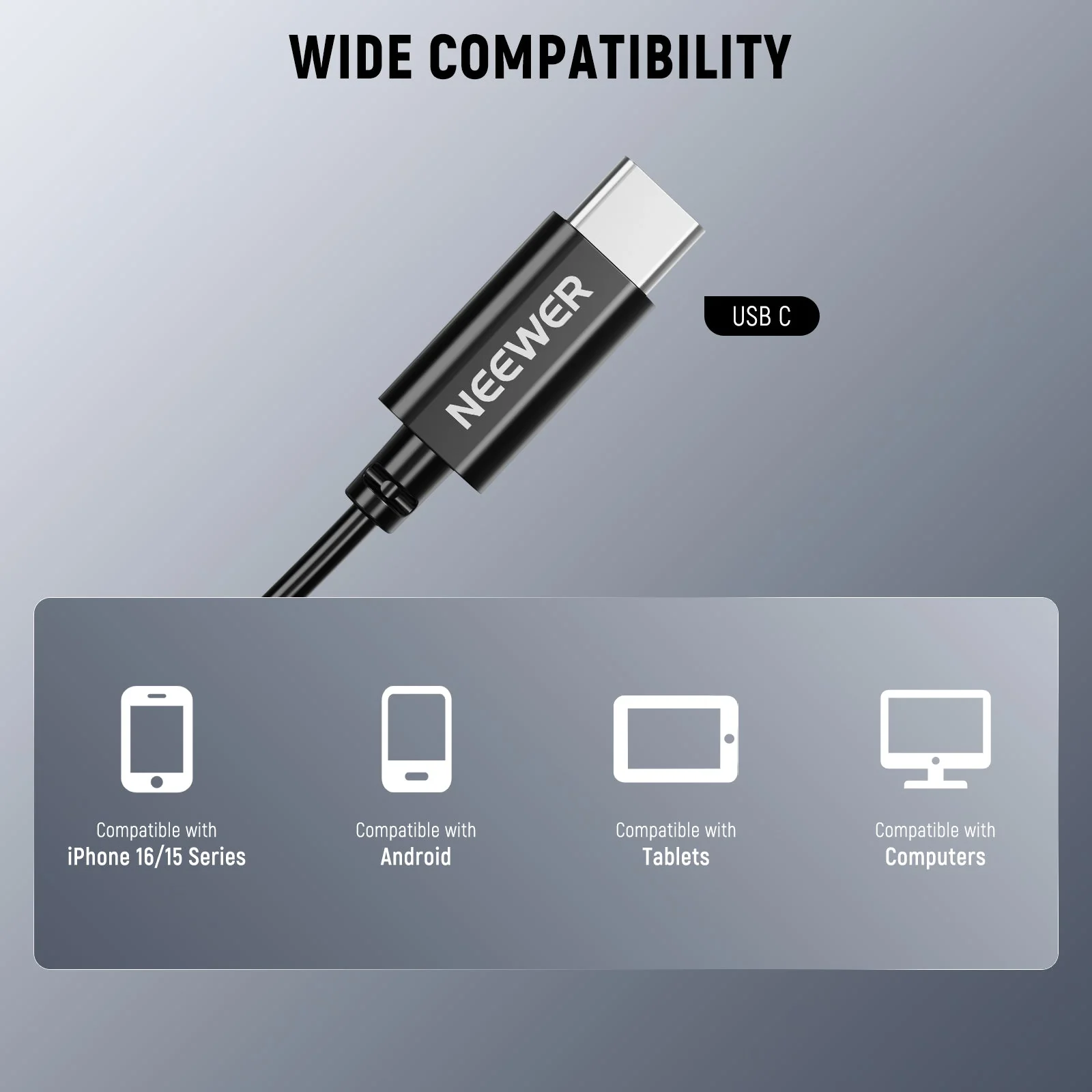 NEEWER CM6 2 Pack Lavalier USB C Omnidirectional Mic Condenser Lavalier Microphone - Image 3