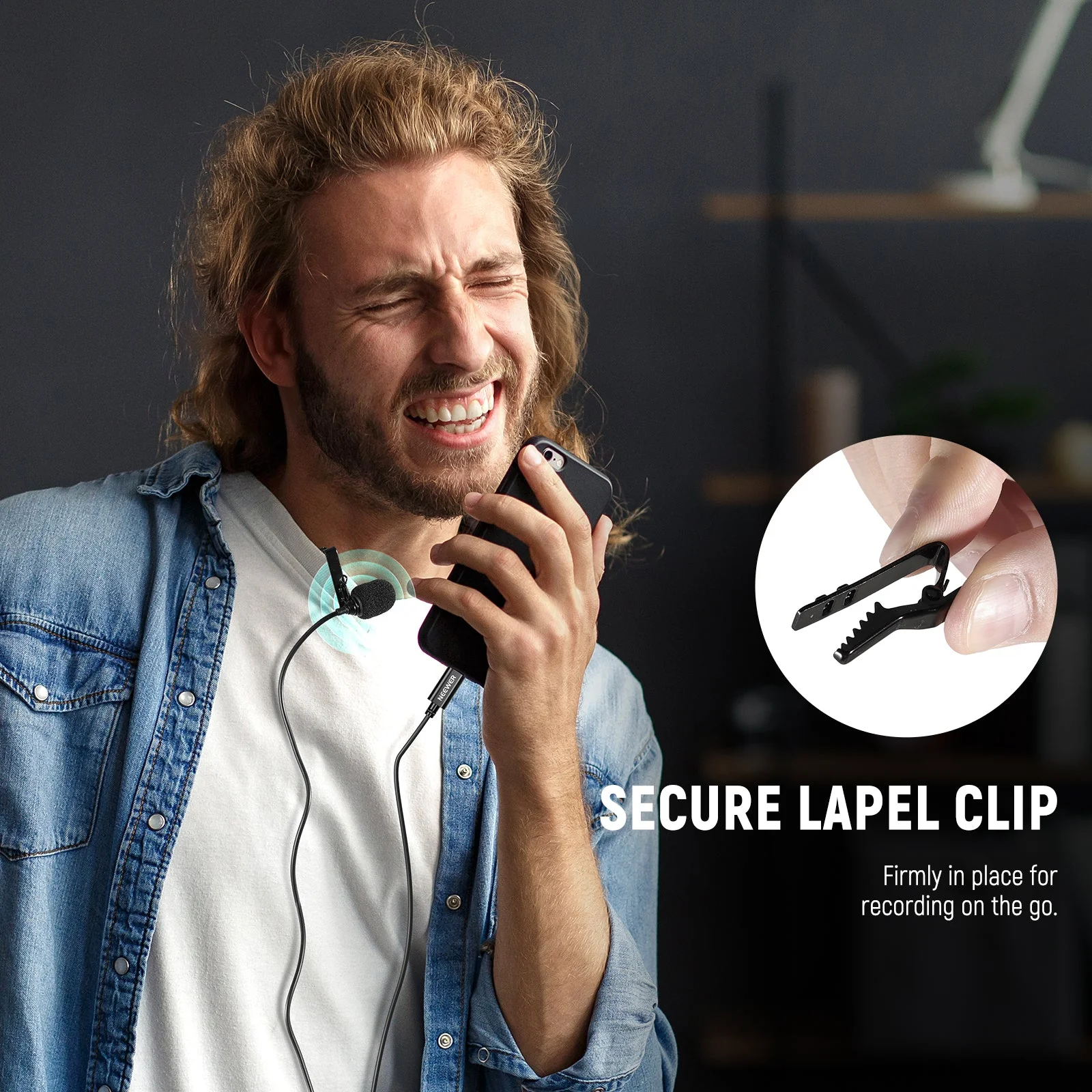 NEEWER CM6 2 Pack Lavalier USB C Omnidirectional Mic Condenser Lavalier Microphone - Image 6