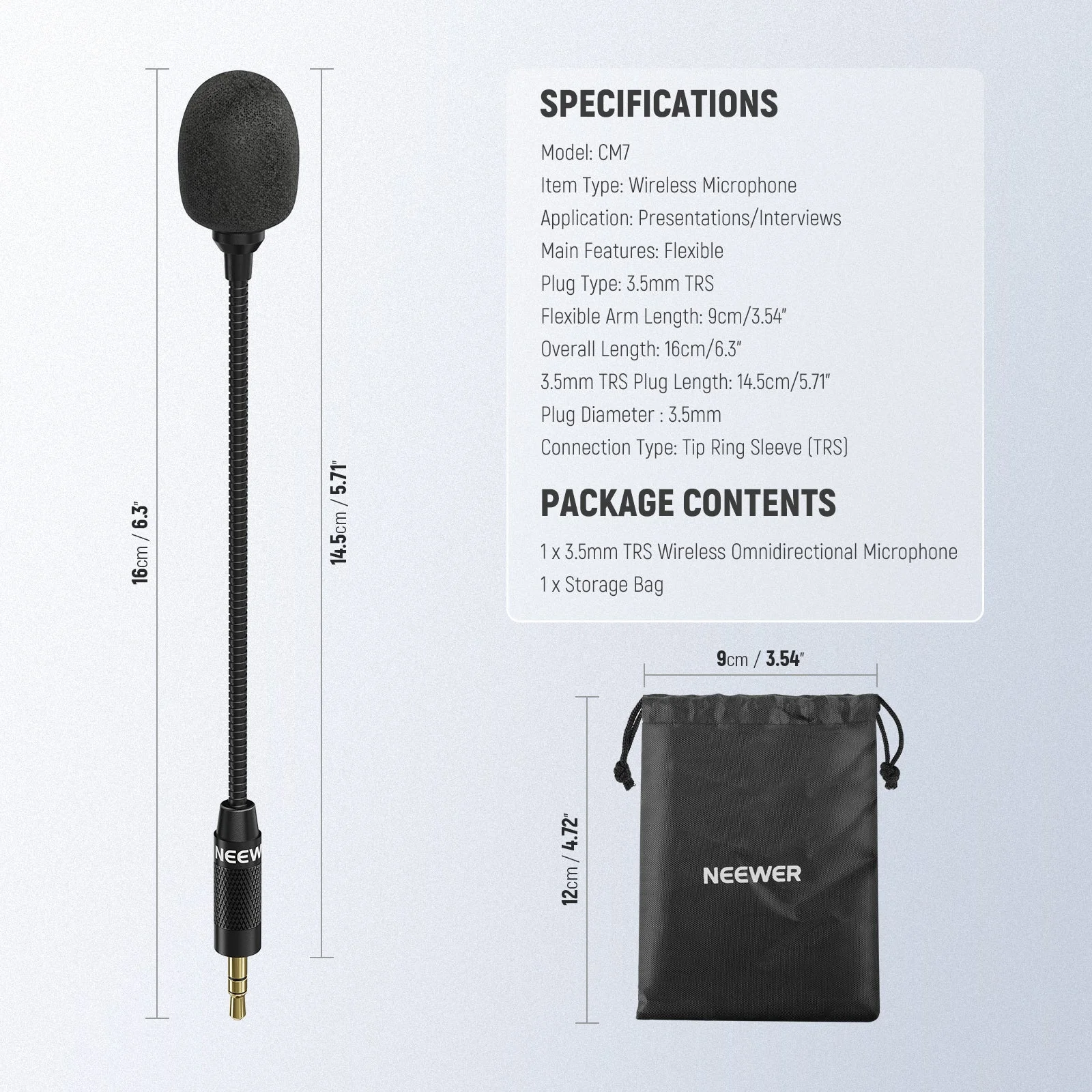 NEEWER CM7 3.5mm TRS Omnidirectional Condenser Microphone - Image 8