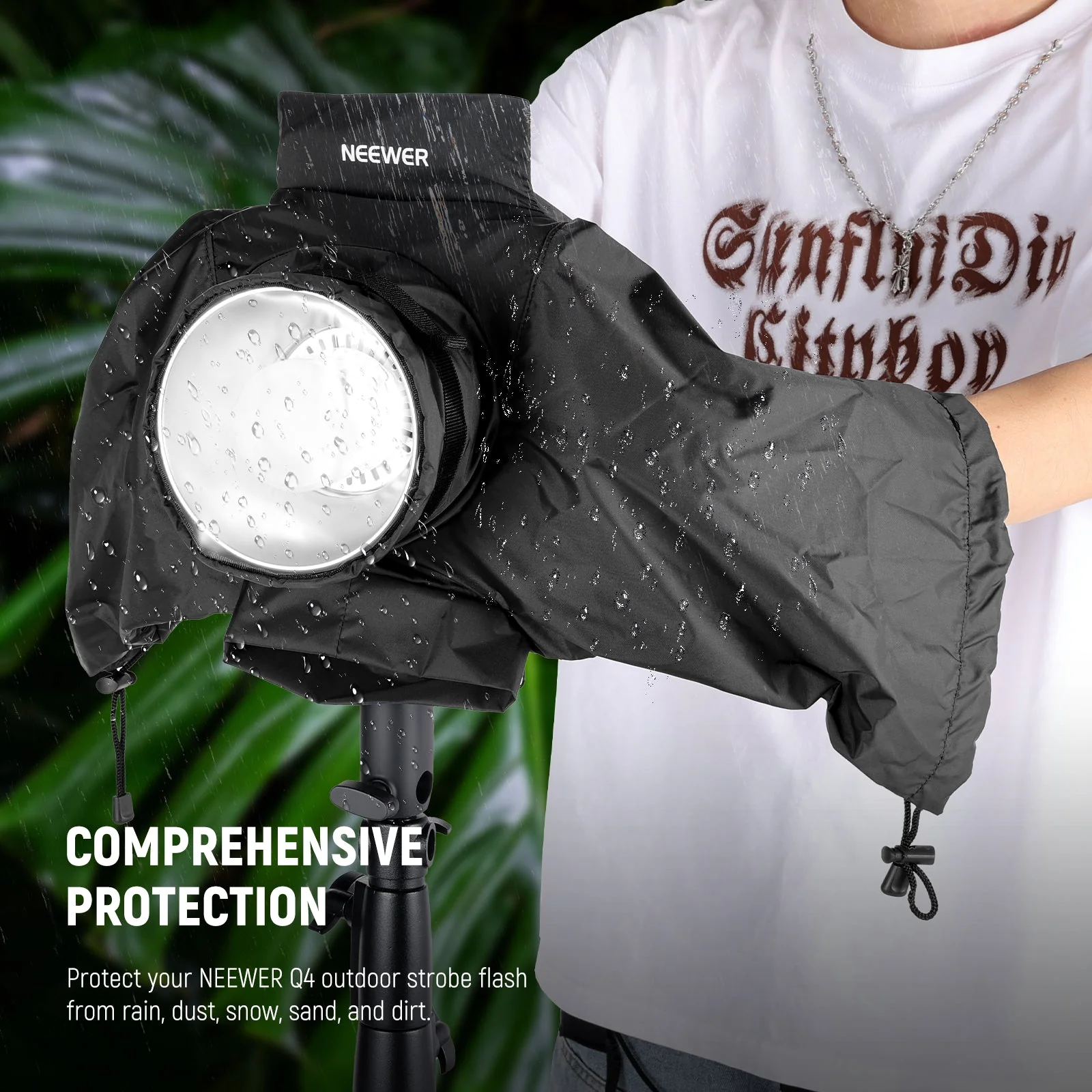 NEEWER CQP1 Rain Cover for Q4 Outdoor Strobe Flash - Image 6