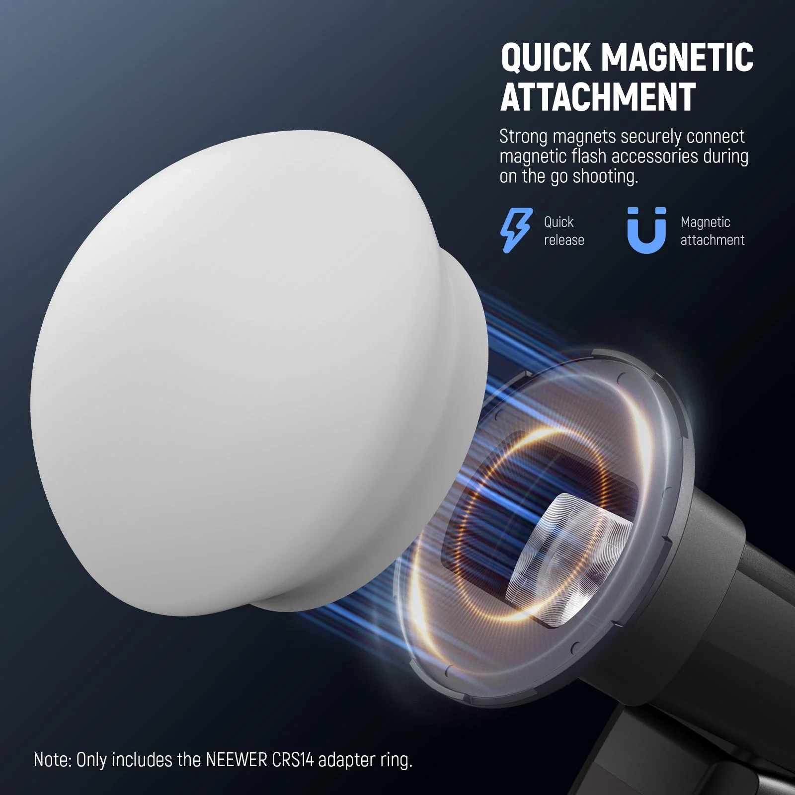 NEEWER CRS13/CRS14/CRS1 Magnetic Flash Adapter Ring - Image 10