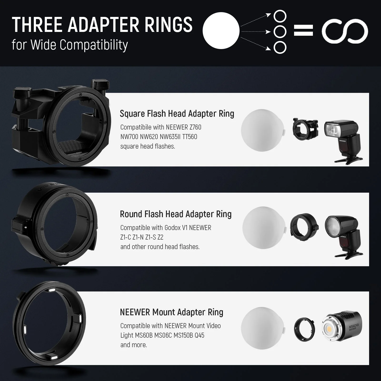 NEEWER CRS6 Diffusion Dome for Round/Square Flash NEEWER Mount - Image 4