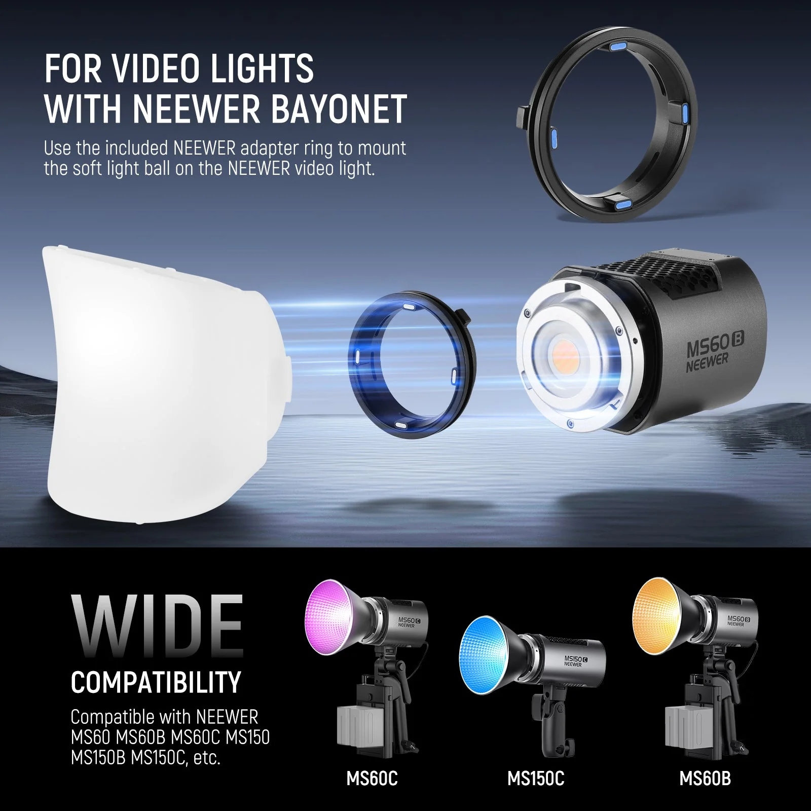 NEEWER CRS7 Softbox Diffusion Dome for Z2 Z1 Z880 MS Series - Image 5