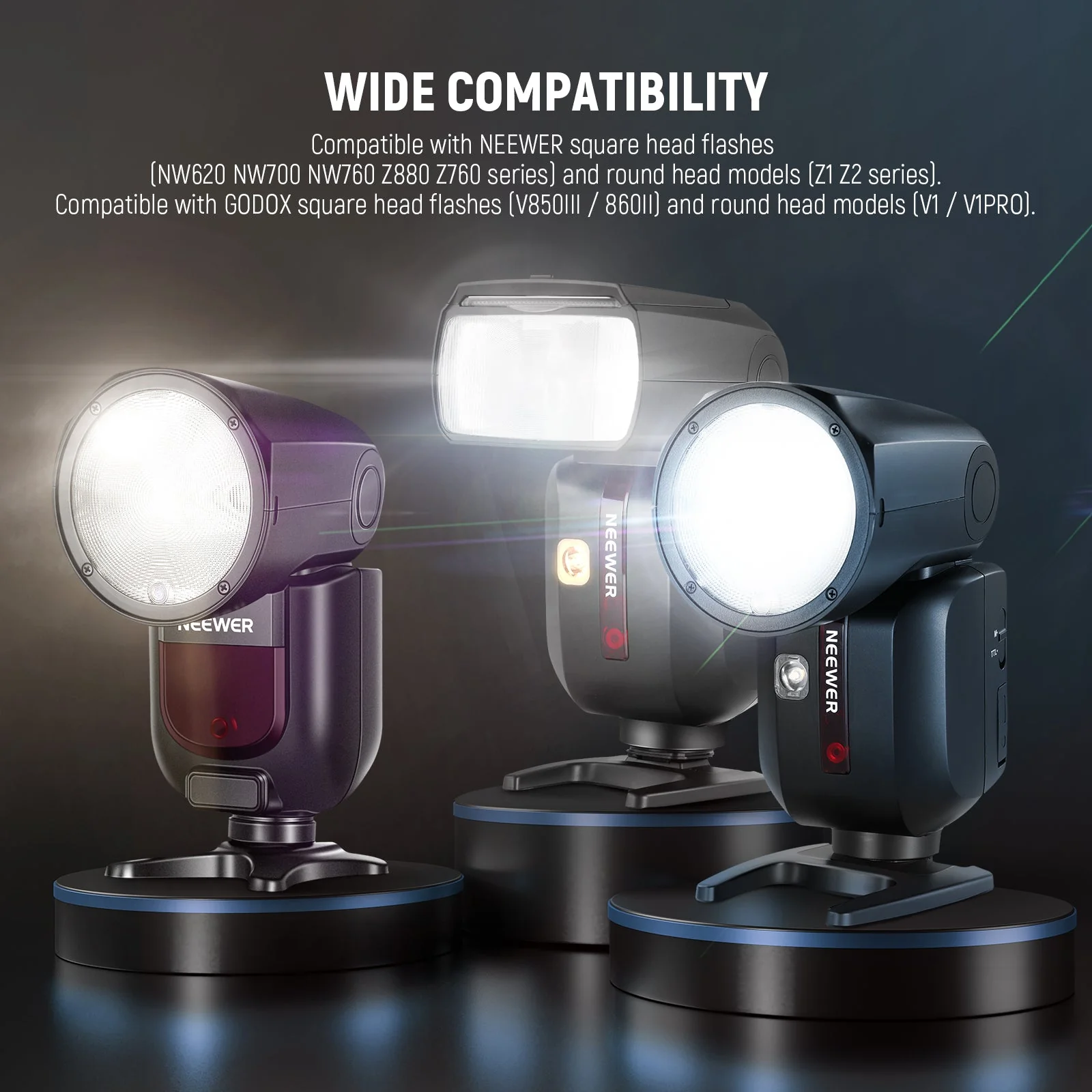 NEEWER CRS9 Silicone Flash Diffuser for NEEWER Square/Round Head Flashes - Image 4