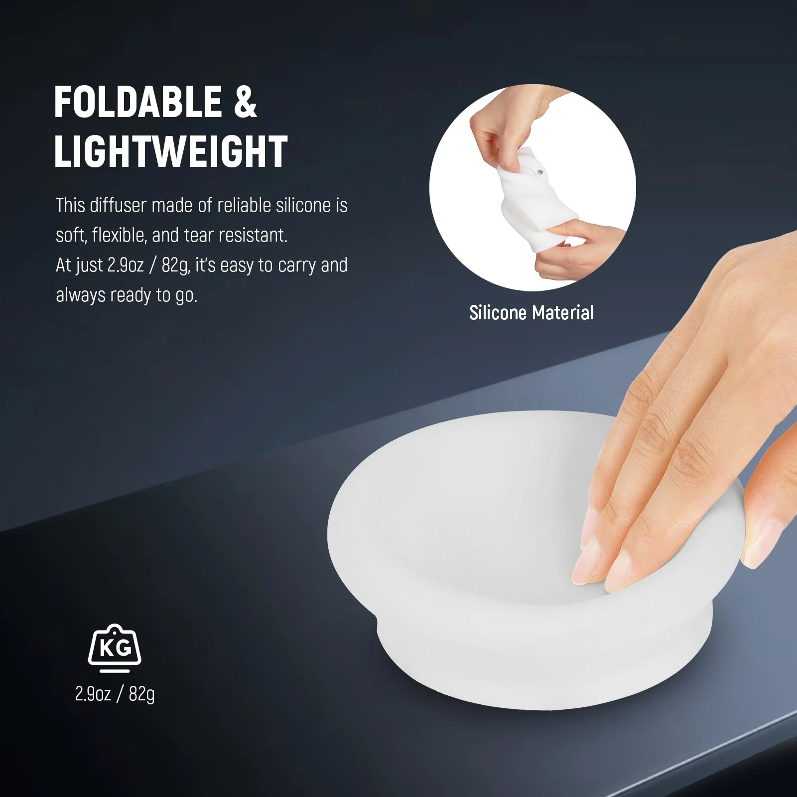 NEEWER CRS9 Silicone Flash Diffuser for NEEWER Square/Round Head Flashes - Image 6